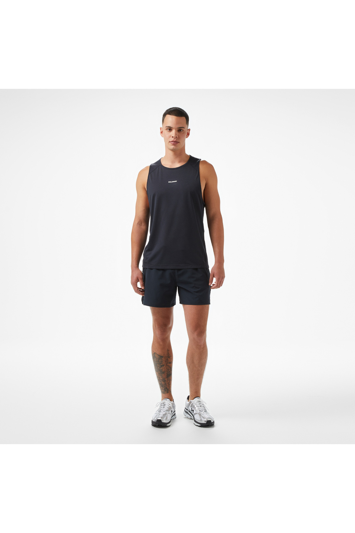 سالومون شلوارک دویدن مردانه Shakeout CORE سایز 5 اینچ مشکی LC2450400