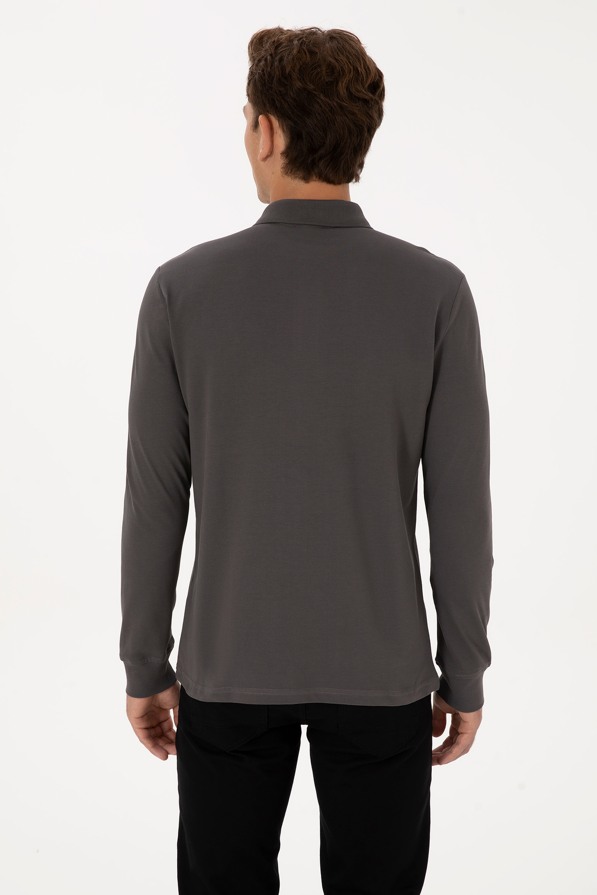سویشرت مردانه طوسی یقه پولو فیت معمولی U.S. Polo Assn. — 5