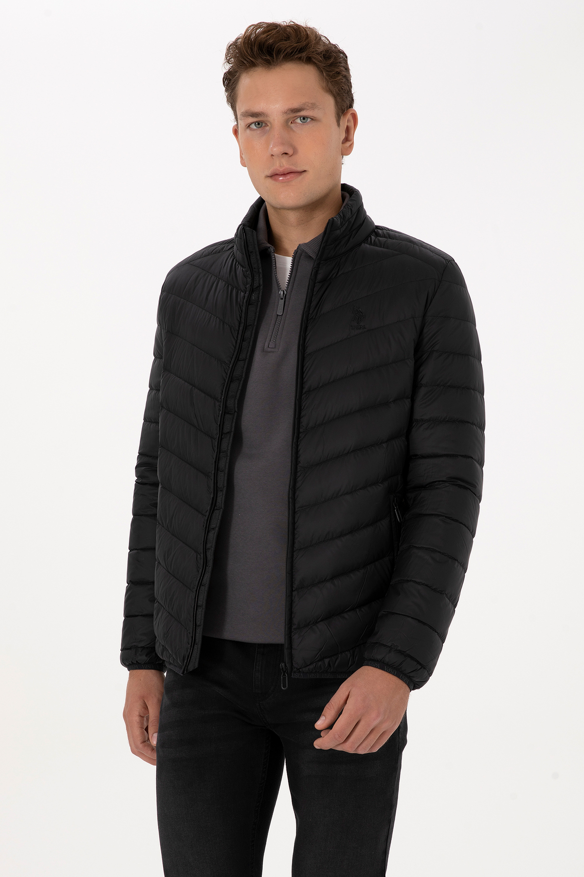 یو اس پولو ژاکت مشکی مردانه ۵۰۳۱۰۰۷۱-VR۰۴۶