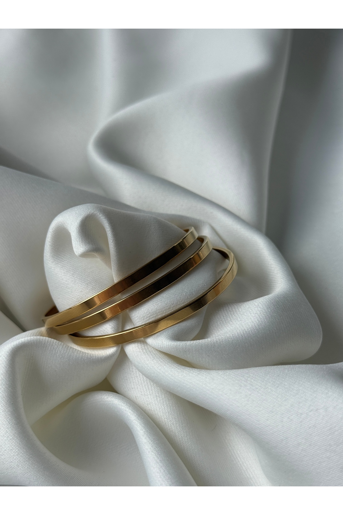 Çelik Bileklik Gold 65mm
