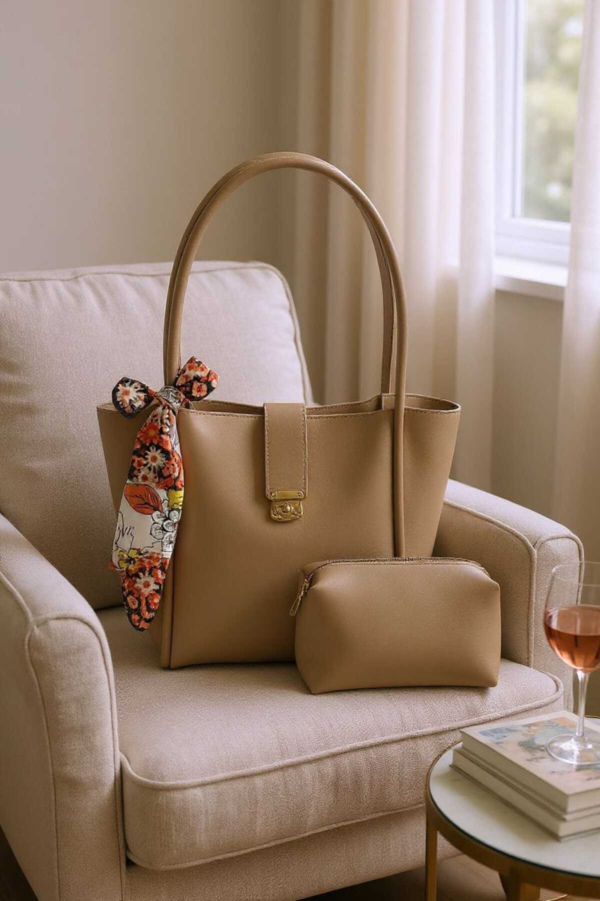 Shoulder Bag Zippered Version of Our Favorite Model – Stylish with Gift Scarf