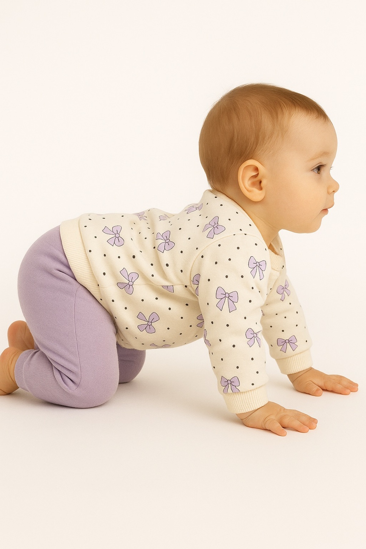 Le Touche Kız Çocuk Kurdele Desenli Pamuklu 2'li Pijama Takımı fotoğrafı 3 (önizleme)