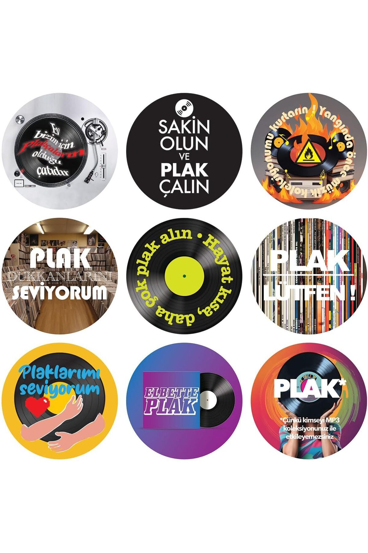 STOREMAX Çıtırtılı Sesler Plak Sevgisi Etiketleri (Türkçe) 1191881