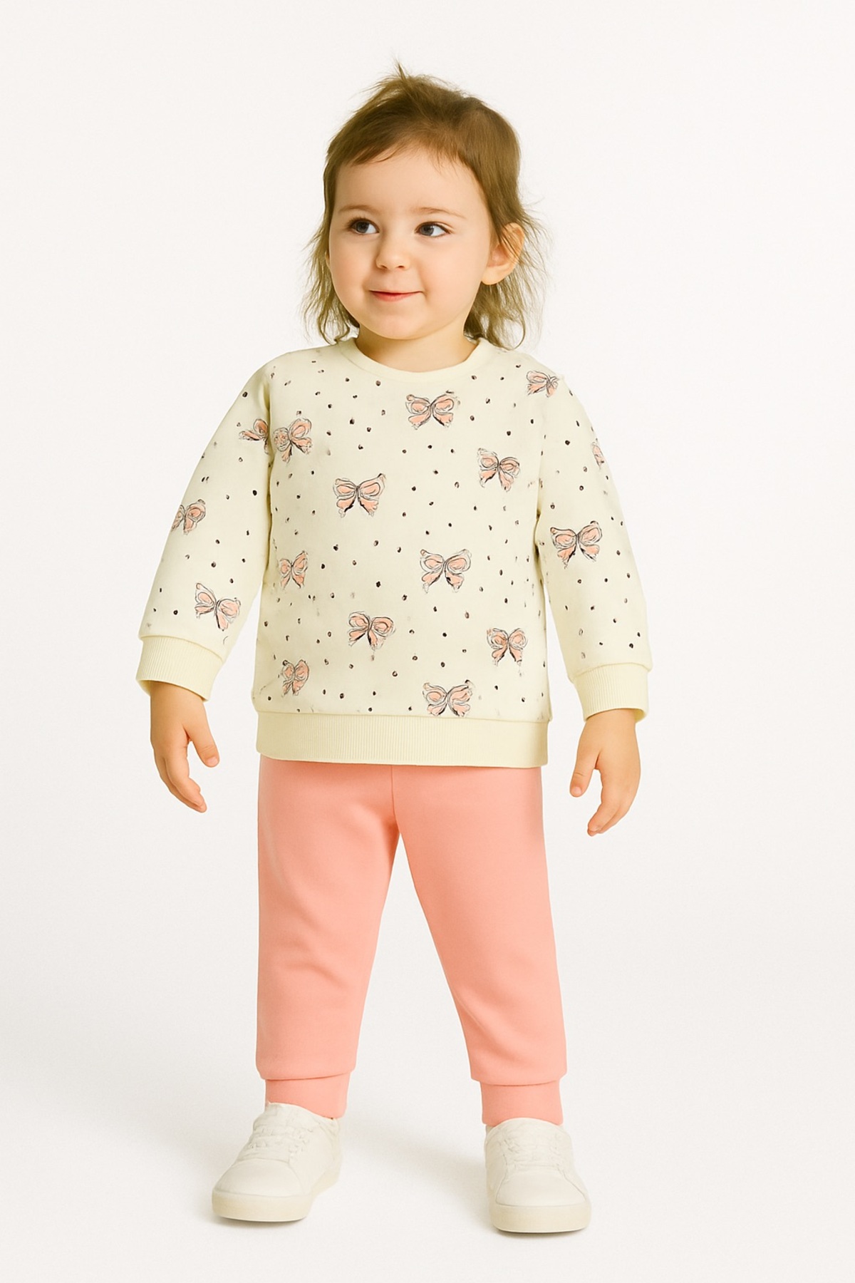 Le Touche Kız Çocuk Kurdele Desenli Pamuklu 2'li Pijama Takımı fotoğrafı 6 (önizleme)