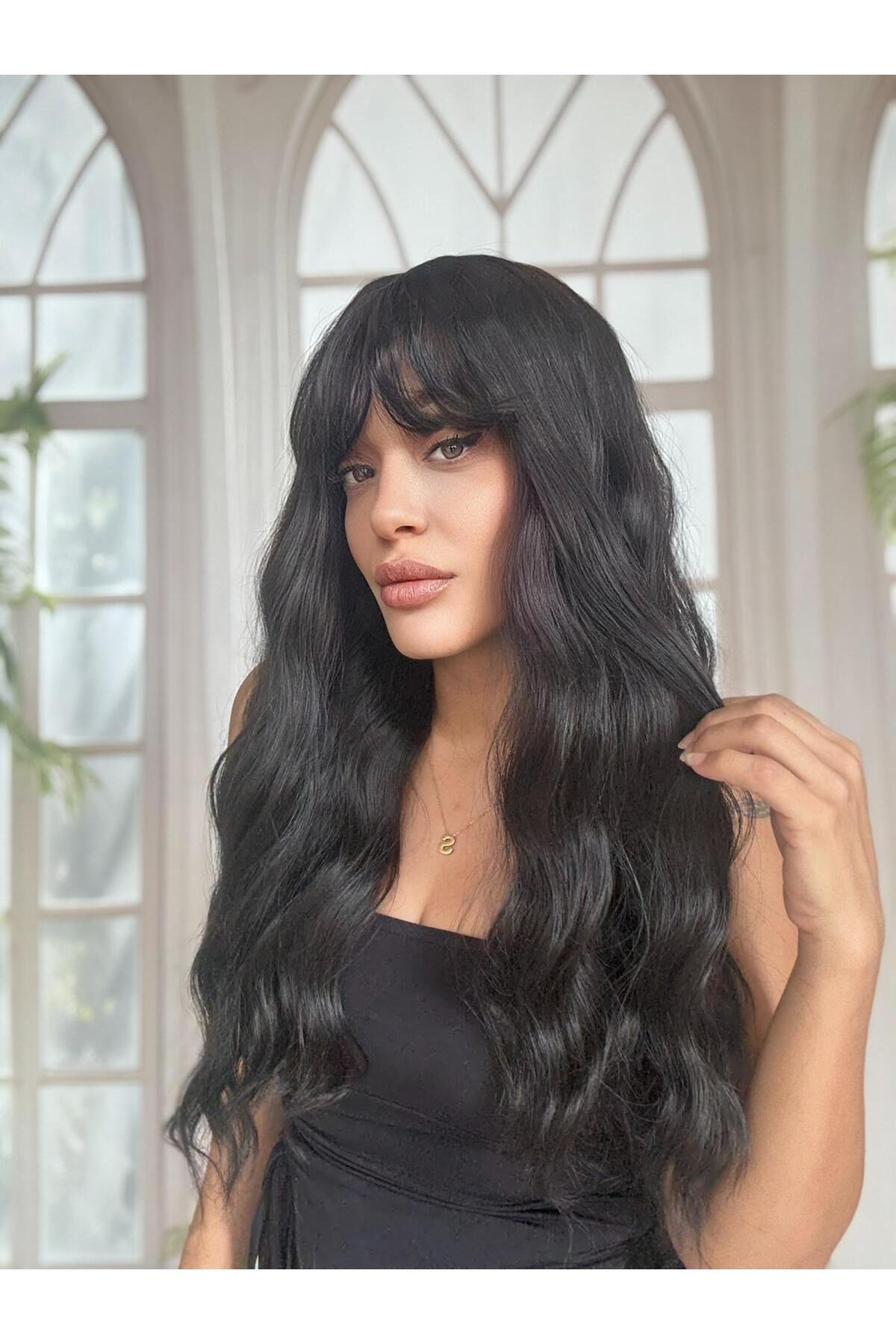 Suzan Peruk Tepe Kısmı cilt görünümlü Medikal Peruk-Gerçek saç dokusunda paketi aç direk tak kullan