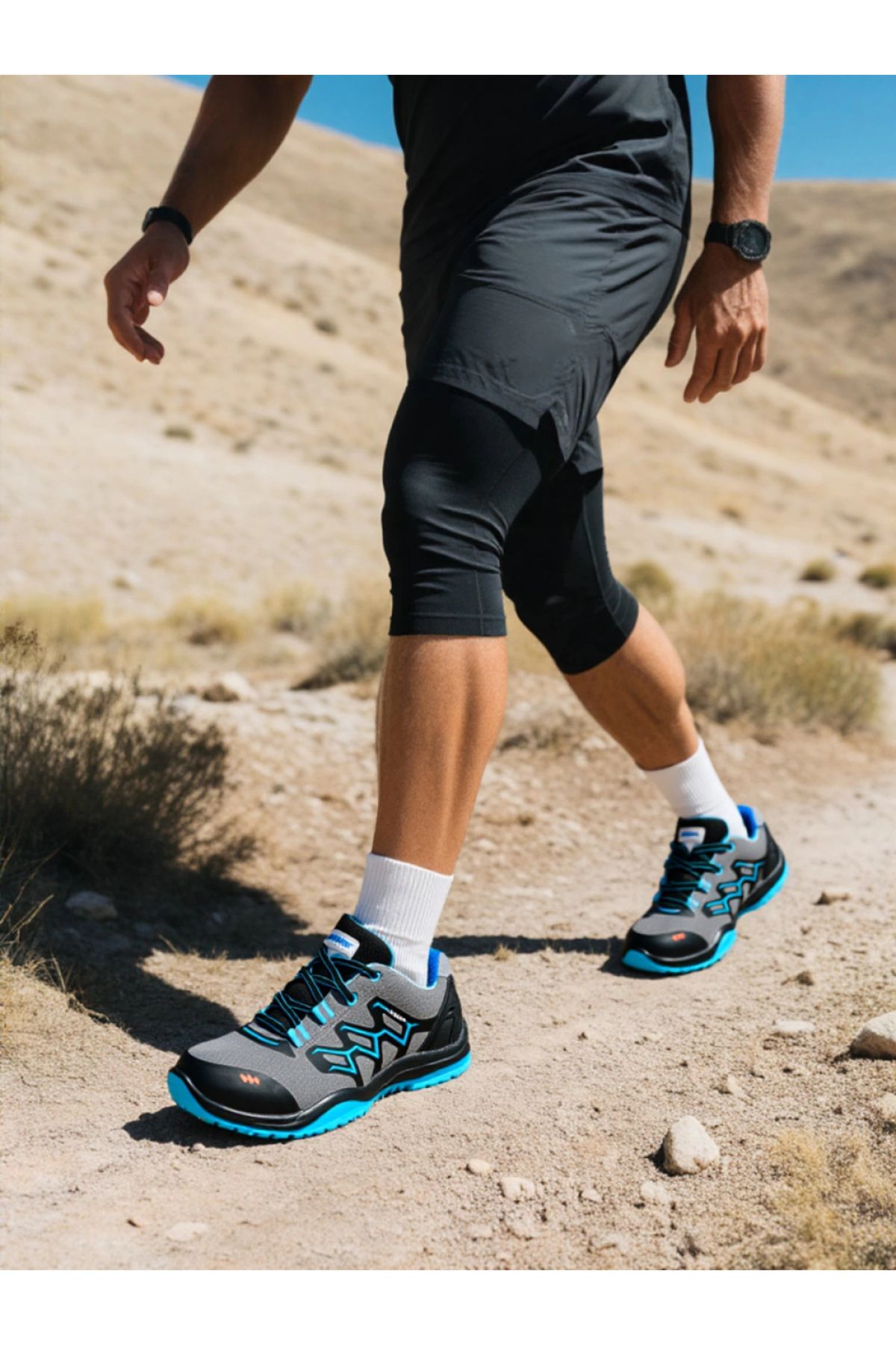 Mekap Neon GriMavi İş Ayakkabısı S2 Kompozit Burunlu EN ISO 20345 Rmk Konforlu