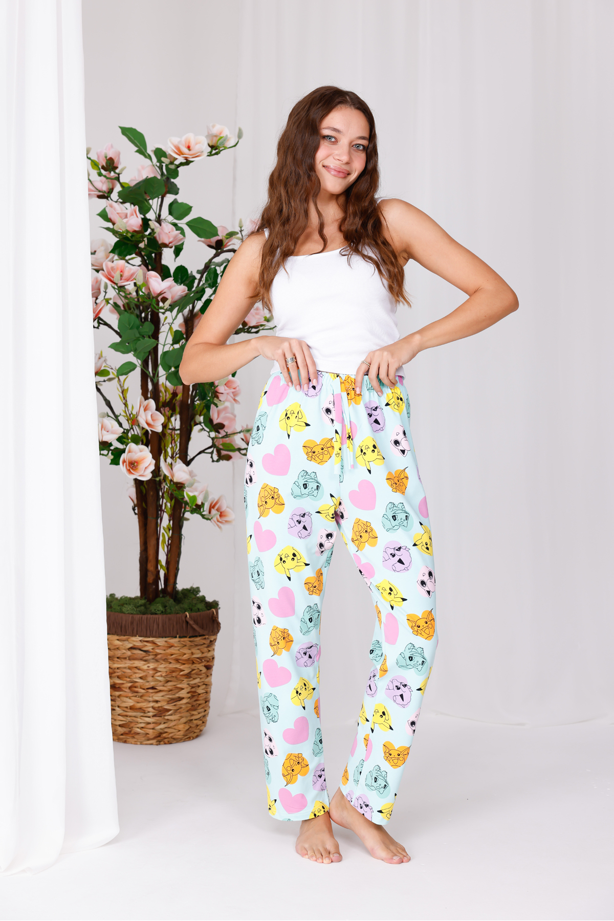 Arvin Pijama Kadın Karakter Baskılı %100 Pamuklu Yumuşak Örme Pijama Altı görsel 3