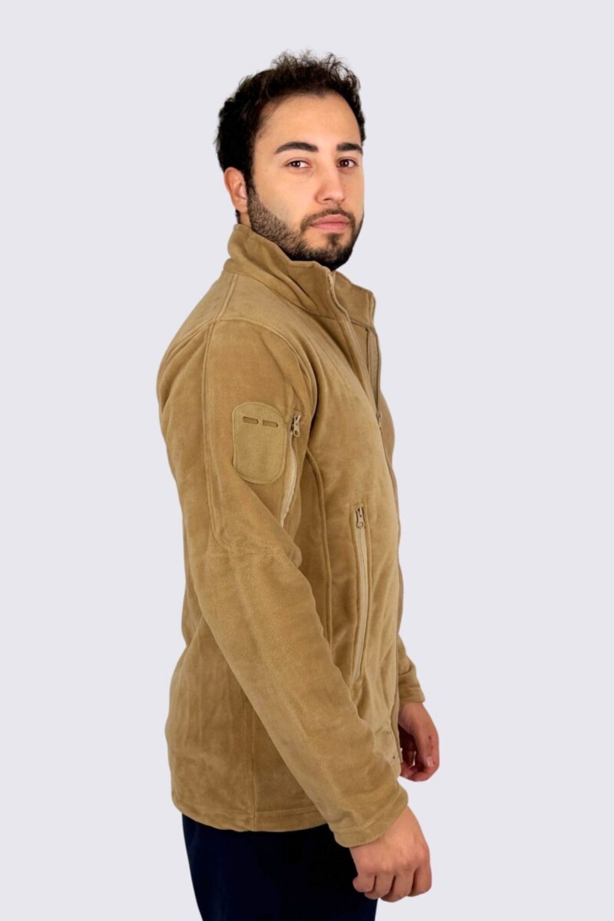 Askeri Polar - 5 Cepli Taktik Polar - Erkek Outdoor Polar — بژ ASKPOLAR1 — تصویر 2 از 6