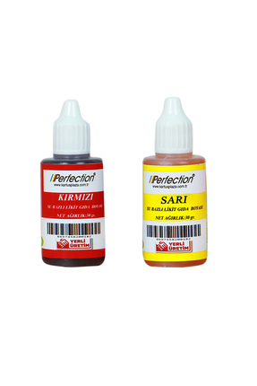 Perfection CHEF 2'li Sıvı Su Bazlı Likit Gıda Boyası Sarı Kırmızı 2 X 30 gr.