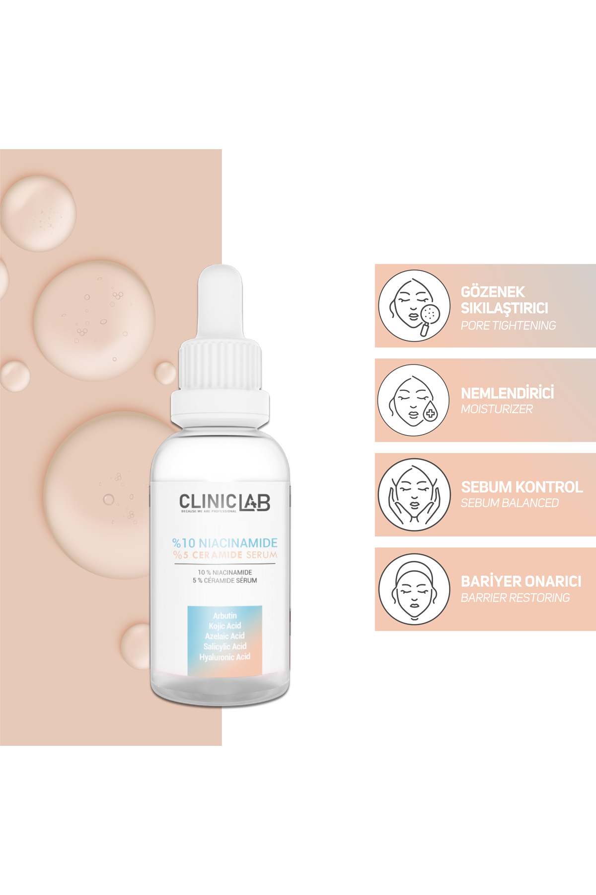 Niacinamide %10 - Ceramide %5 Serum 30 Ml — 8684808758350 — تصویر 2 از 6