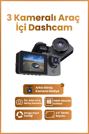 SEYUTECH Araç İçi Hd Kamera 3 Kameralı Wifi Özellikli 1080P Full Hd Gece Görü...