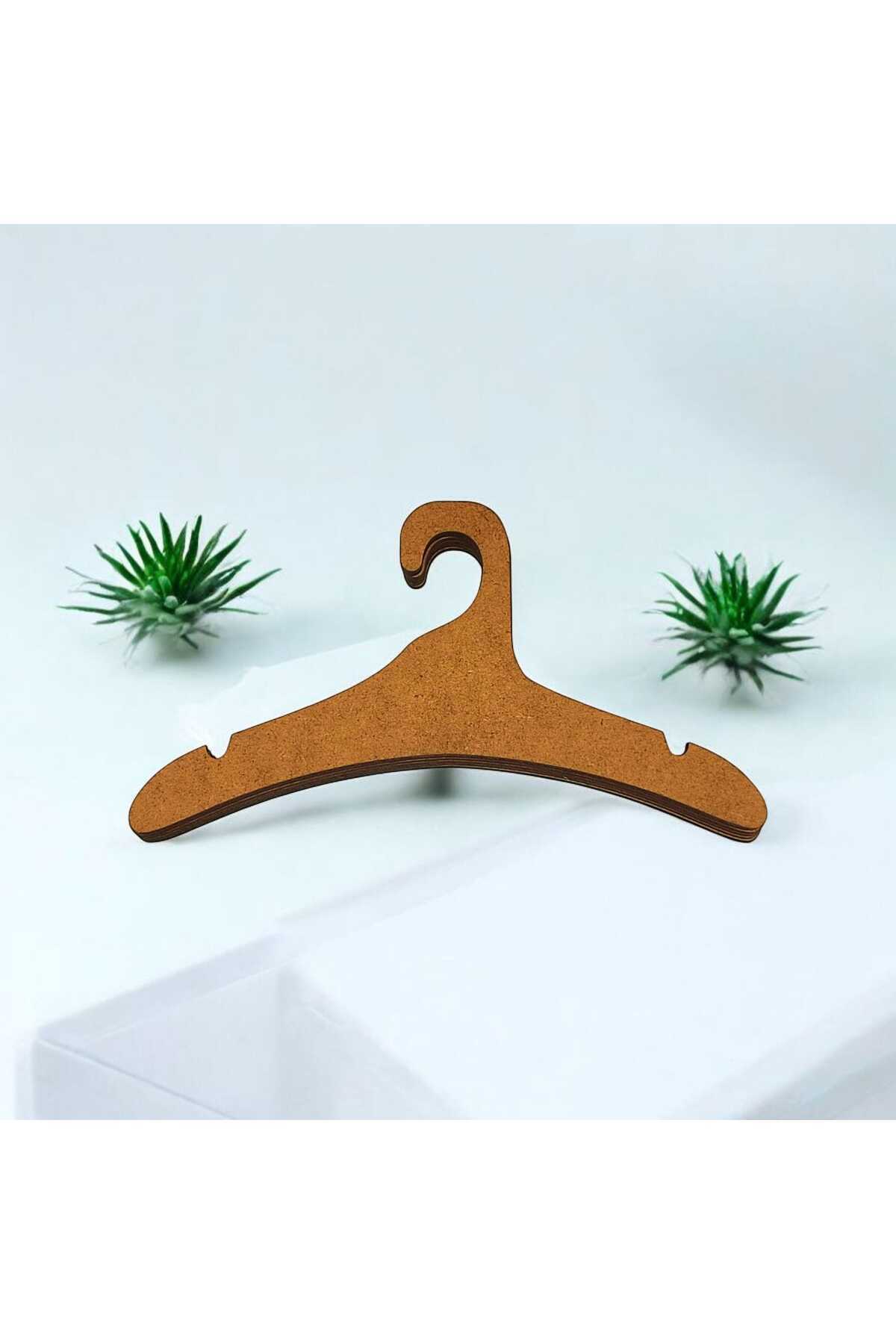 AYIŞIĞI DESİNG Ahşap mdf çocuk askısı 6 ADET minik sevimli askılık ham renk düz fotoğrafı 2 (önizleme)