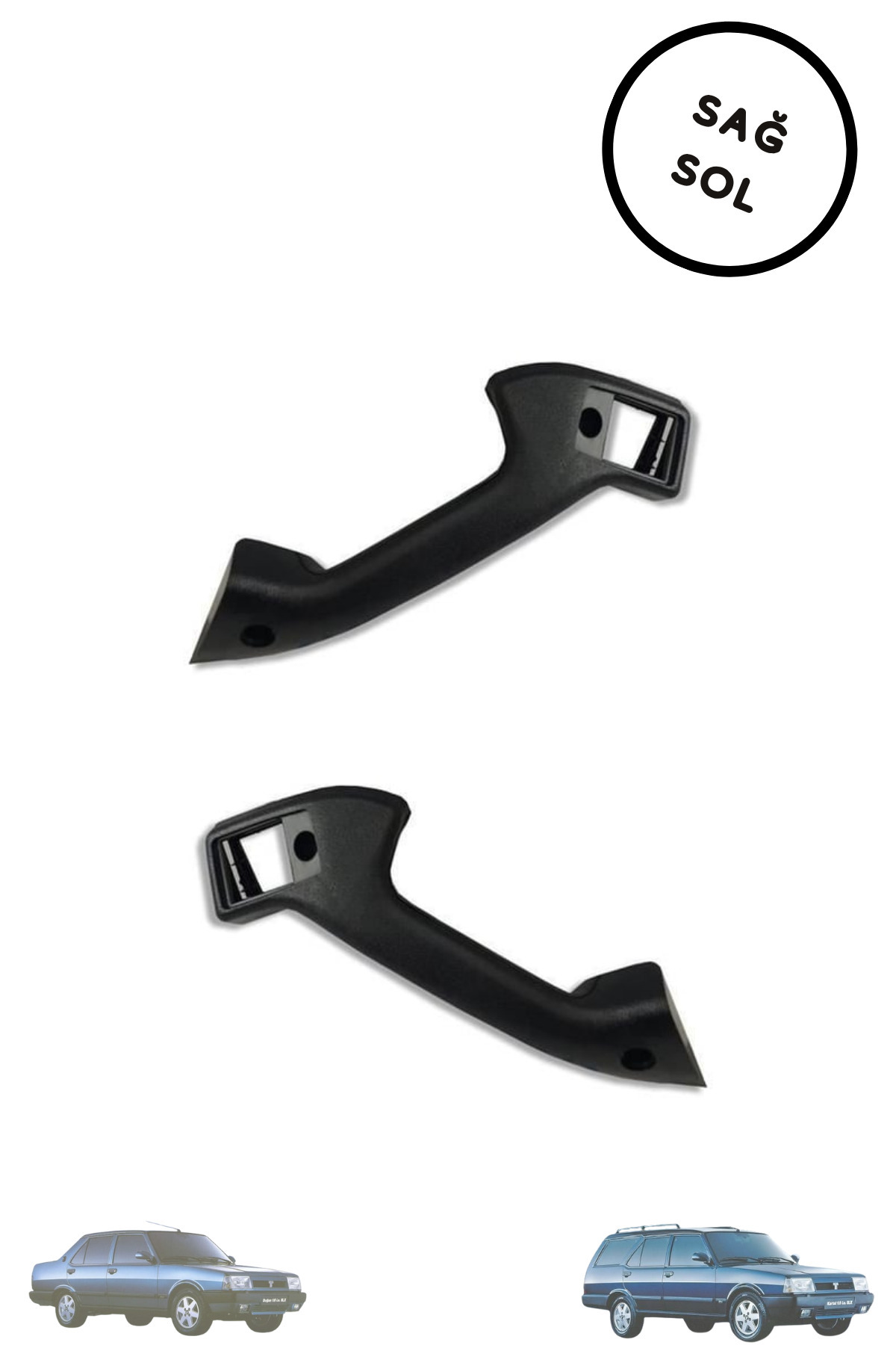 MEFAUTO Tofaş Doğan Kartal Slx İç Kapı Çekme Kolu Kolçağı Sağ-Sol 2 Adet