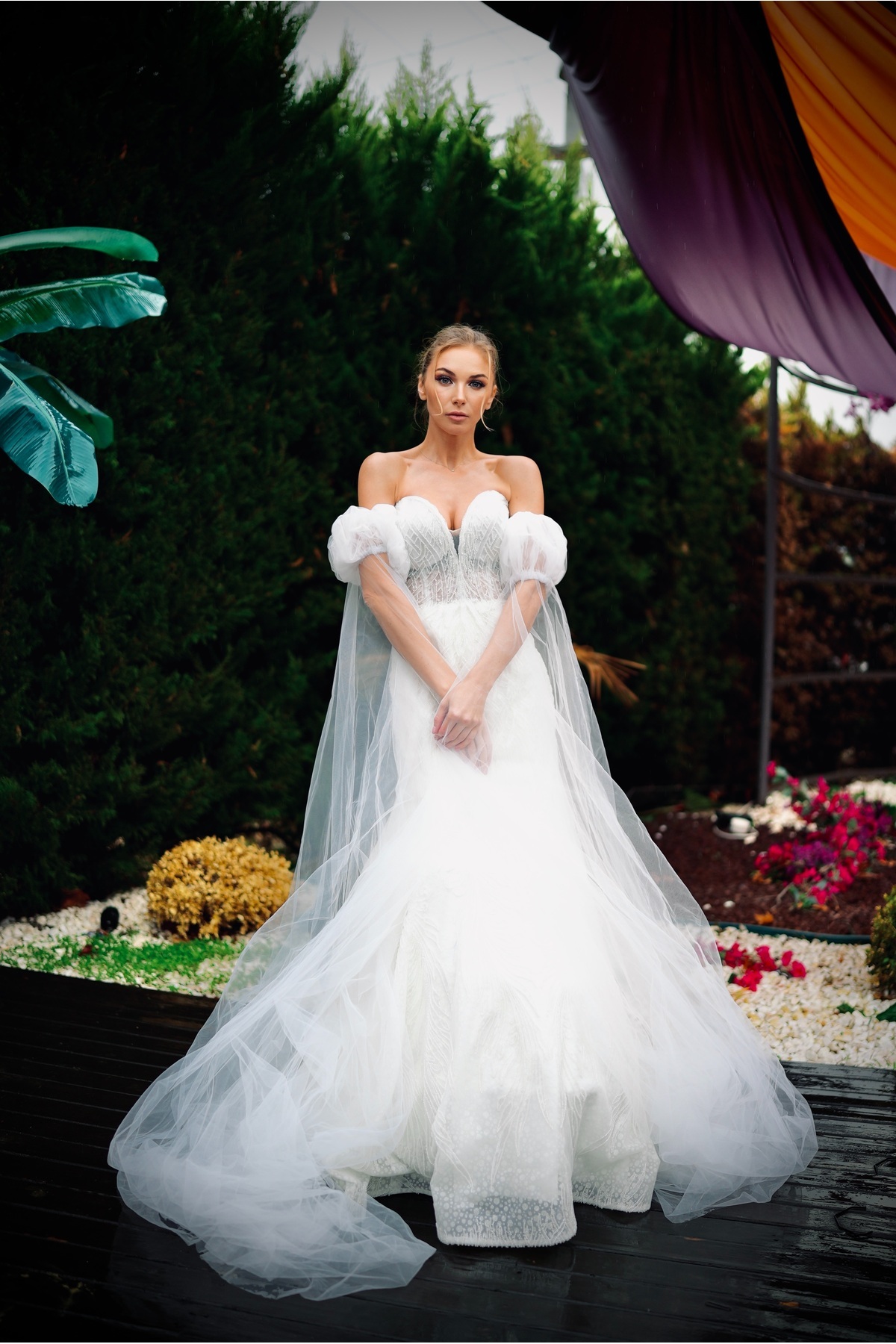 Lumina Eternal (Haute Couture – Special Design Tulle Sleeve Mermaid Wedding Dress)