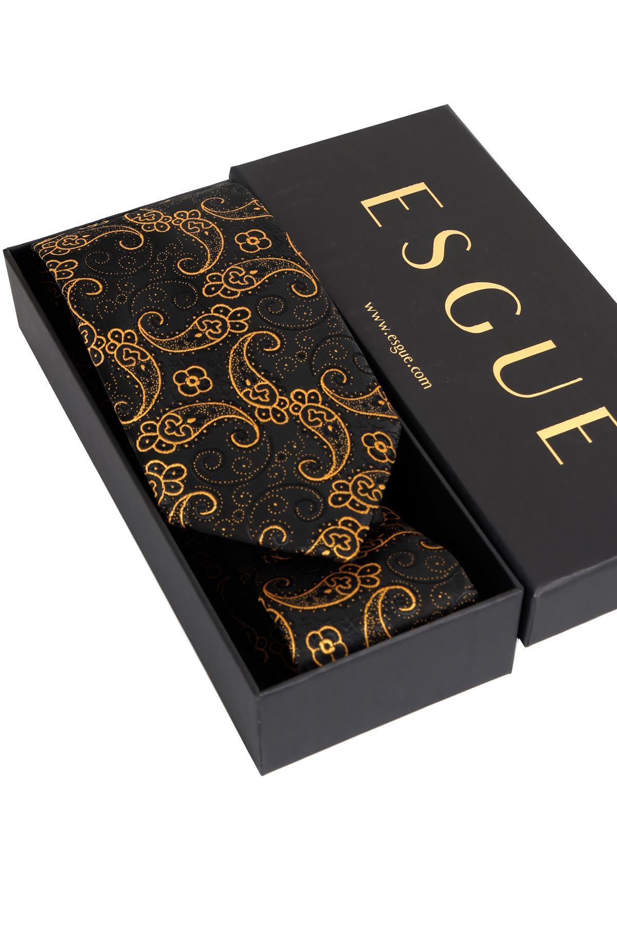 ست کراوات و دستمال مردانه طرح شال | Esgue ESG115KRM1170 - تصویر 5