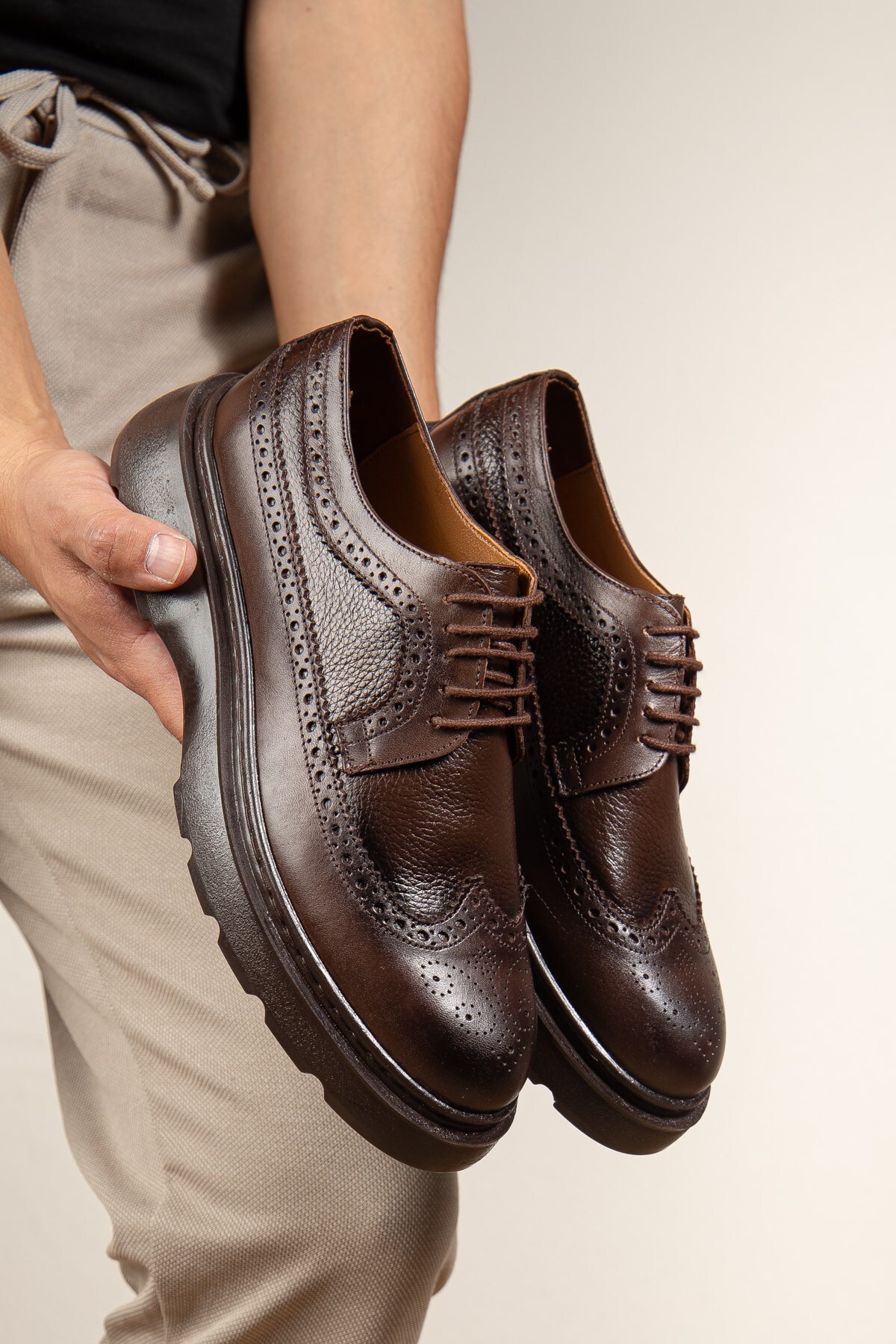 depderi  %100 Hakiki Deri, Yüksek Topuklu İçi ve Dışı Hakiki Deri Erkek Klasik Ayakkabı - Görsel 3