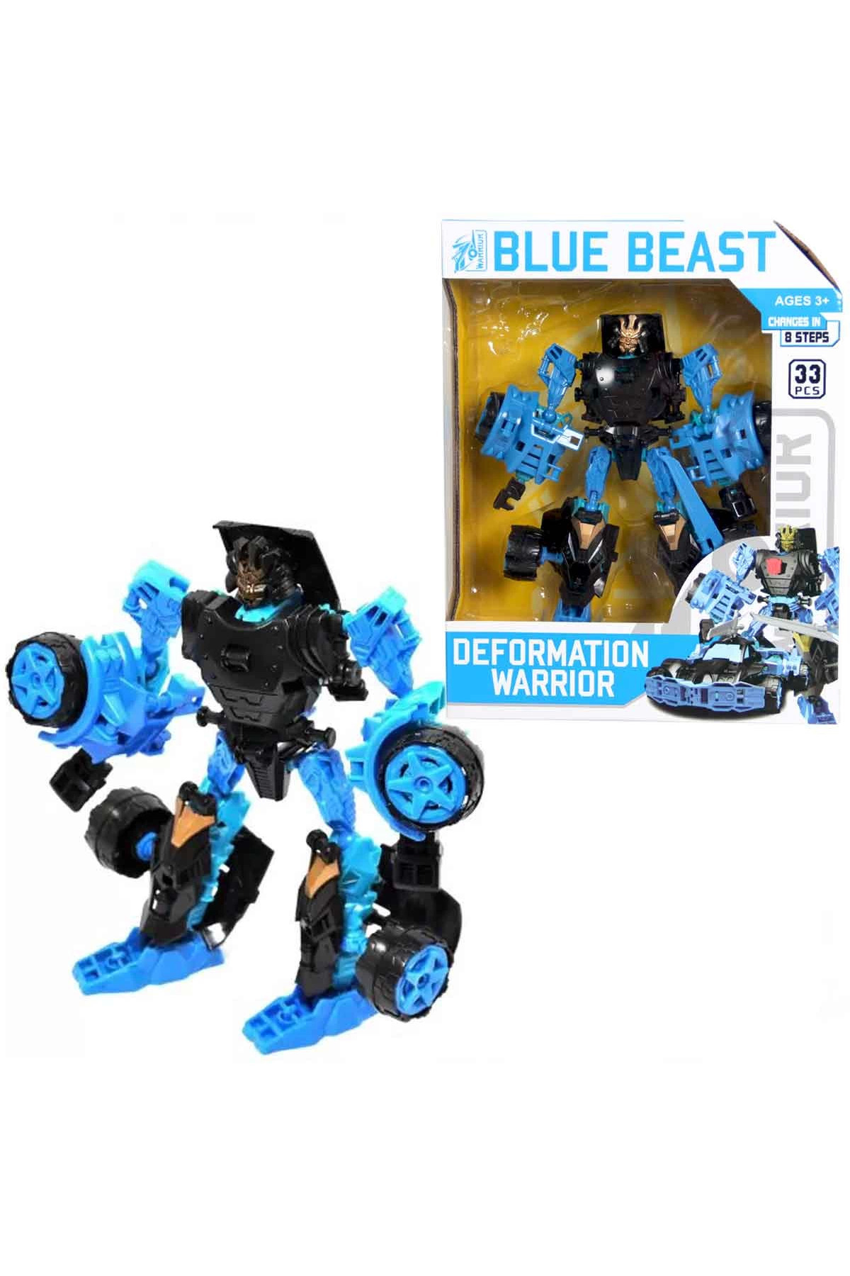 Genel Markalar Deformation Warrior Robota Dönüşen Araba - 5898-B6