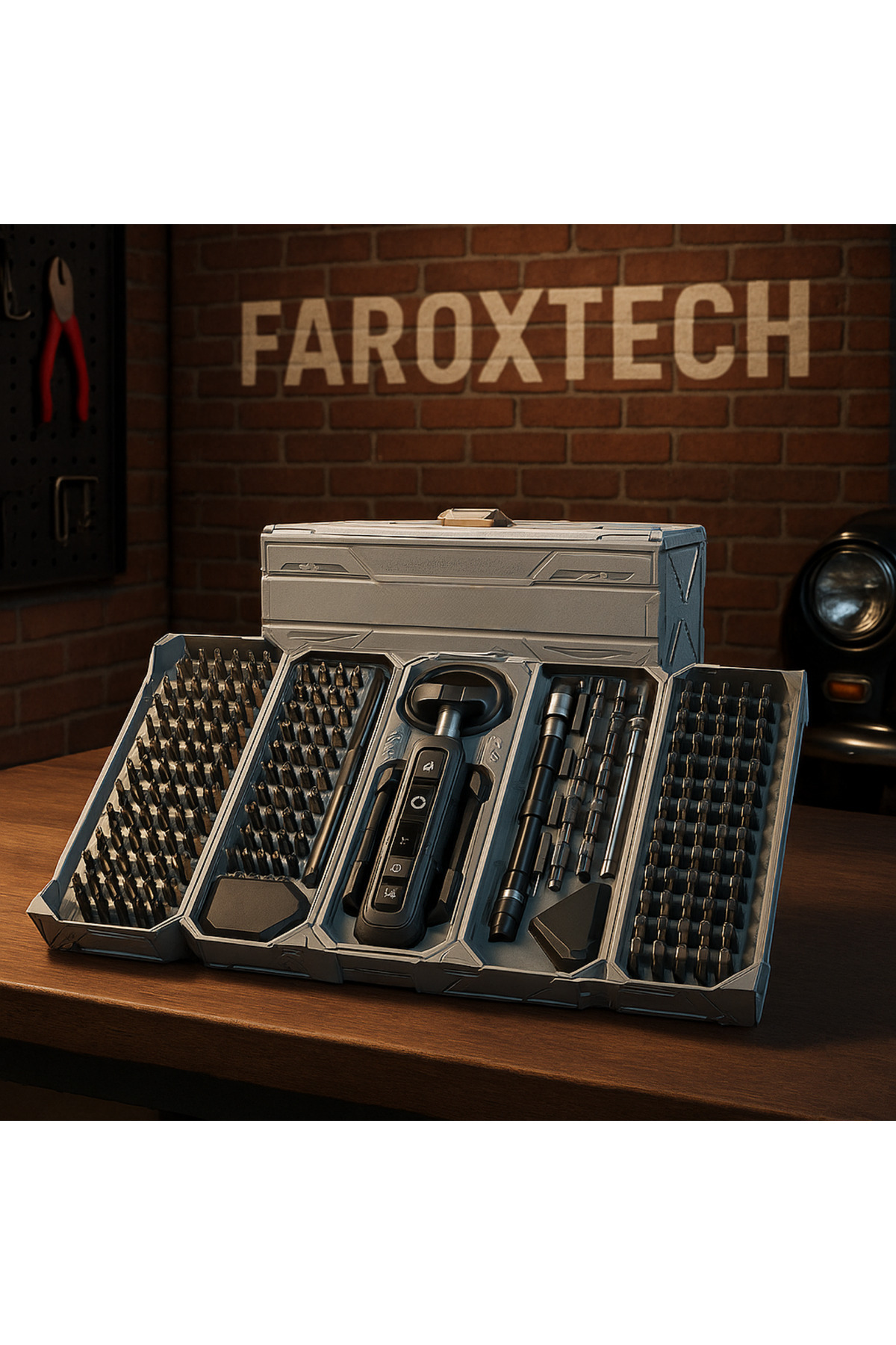 FaroxTech Profesyonel Şarjlı Tornavida Takımı – Manyetik Uçlu – Kolay Taşınabilir Çantalı - 190 PARÇA SET !