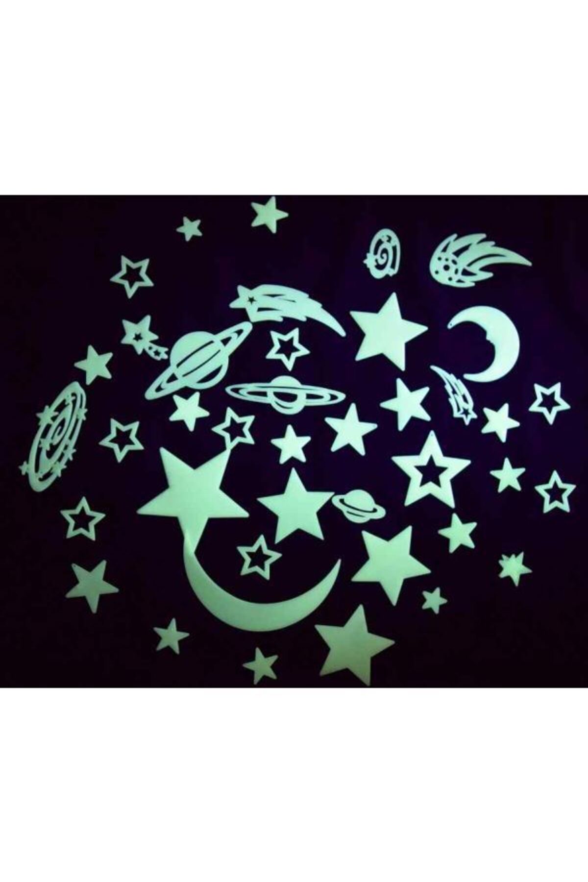 درخشش فرابنفش در تاریکی - ماه، سیارات و ستارگان (مجموعه ۴۳ تکه)