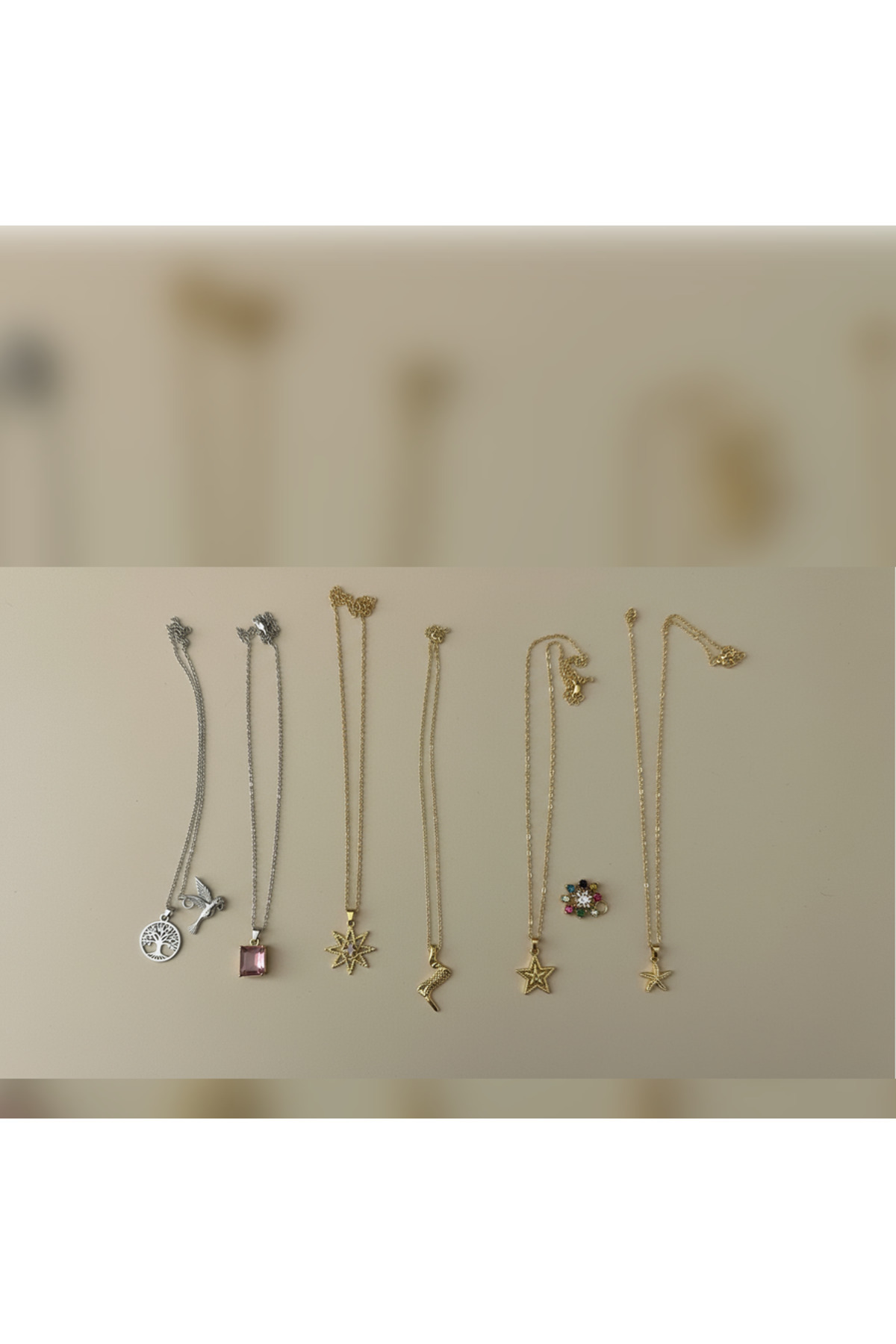 PURE BERRY 10LU KARMAŞIK SET 5 GOLD - 5 GÜMÜŞ KOLYE KARMAŞIK GÖNDERİLİR görsel 5