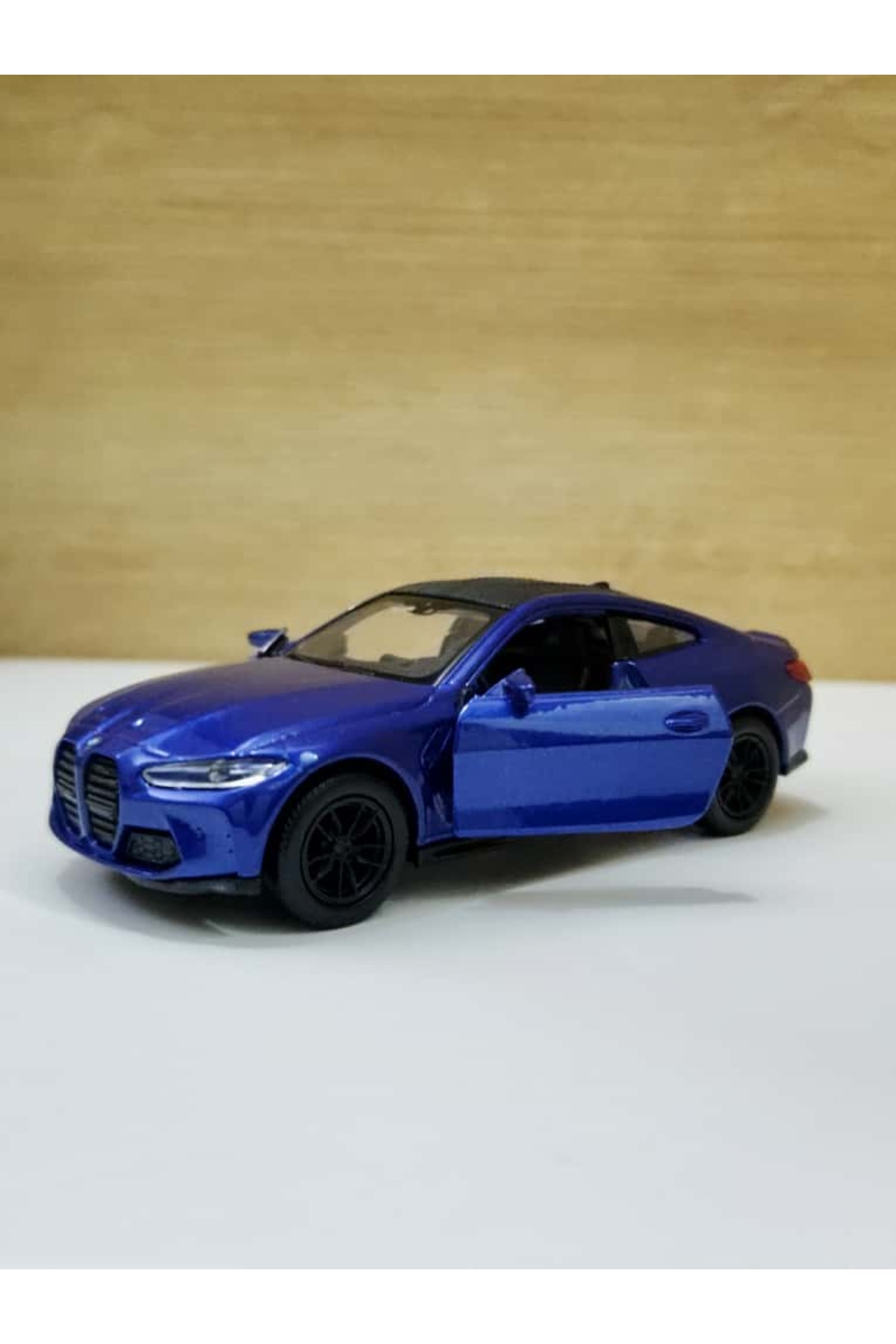 1.36 SCALE BRAND LICENSED BMW M4 NAVY BLUE COLOR 12CM MODEL METAL CAR