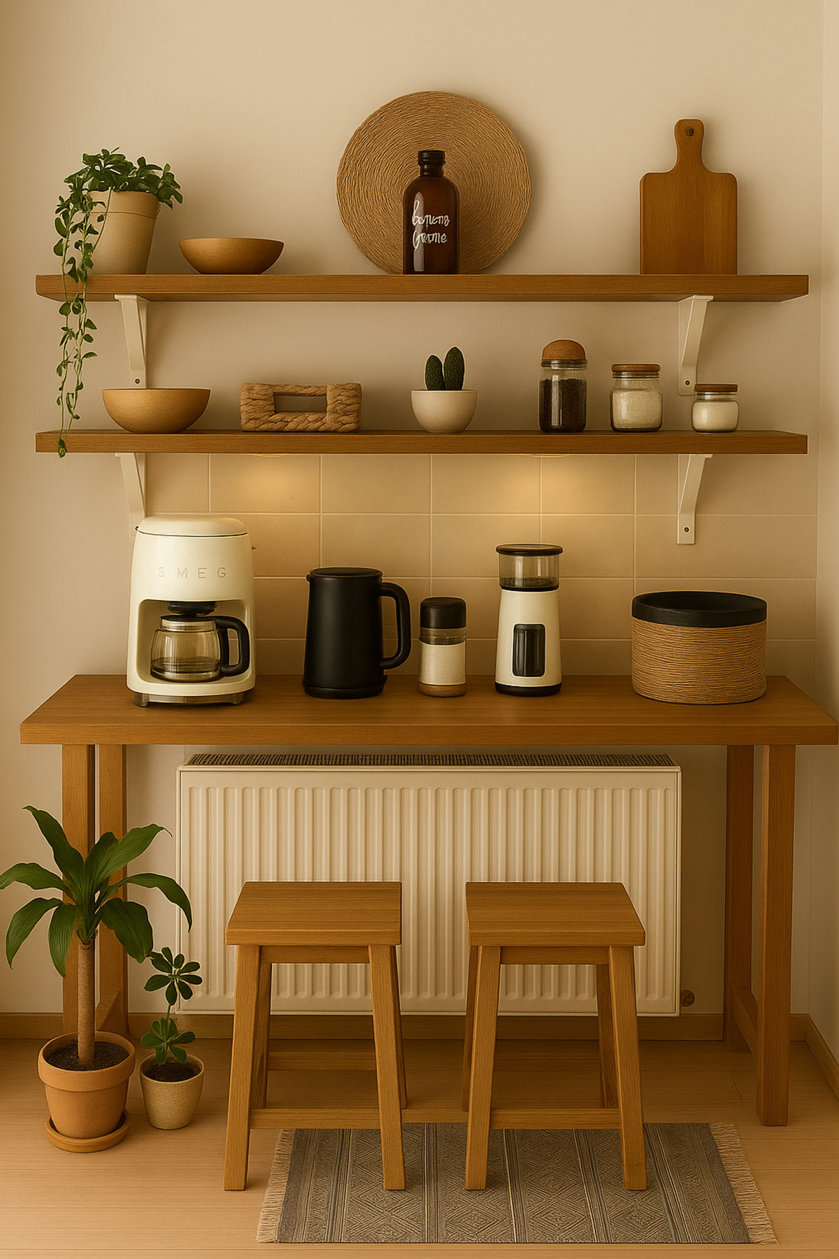 MODERN LİFEE 2 TABURE + 2 RAF + 60x120 BAR MASASI ÖZEL TASARIM TAKIM