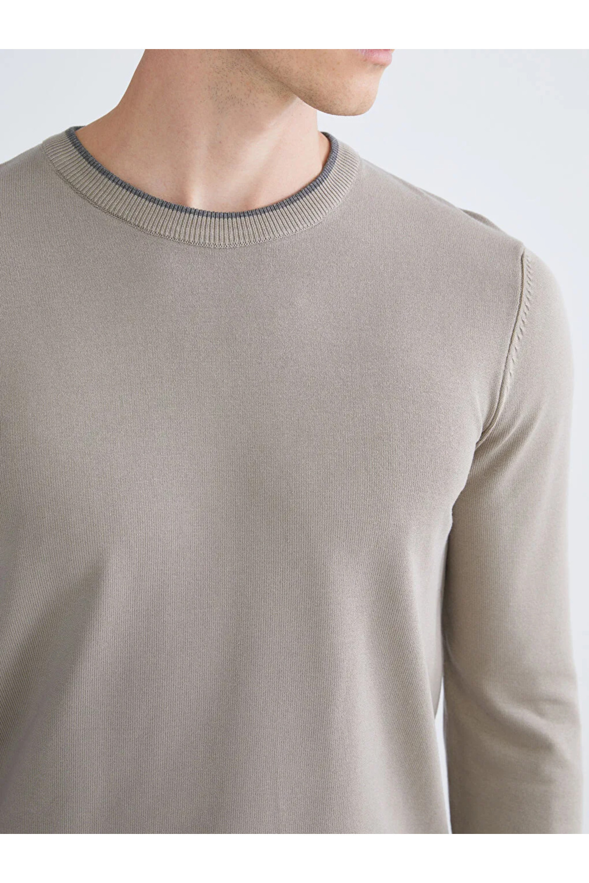 ال سی وایکیکی ژاکت بافتنی مردانه یقه گرد