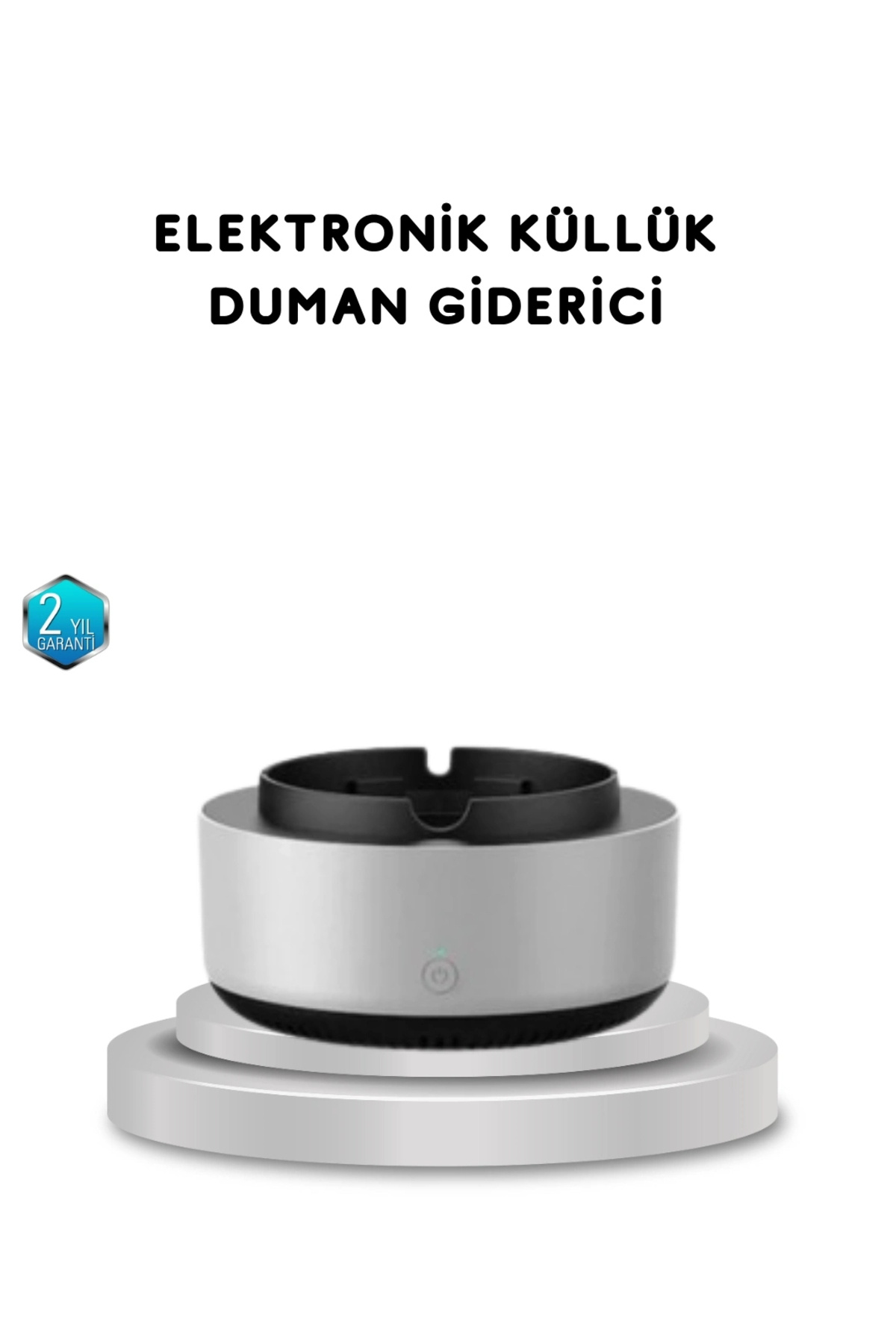 shopwave Sigara Dumanı ve Koku Giderici Ha Temizleyici Küllük – 2 Katmanlı Filtreli, USB Şarjlı