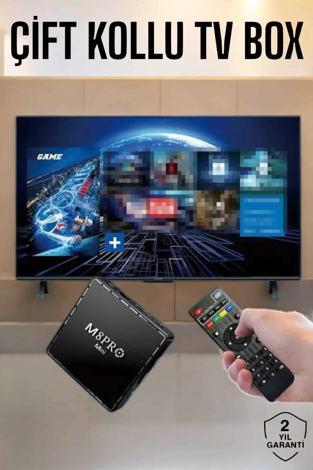 TeknomAVM TV Game Box Netflix Youtube 1000 Oyunlu Android Oyun Konsolu Kumandalı