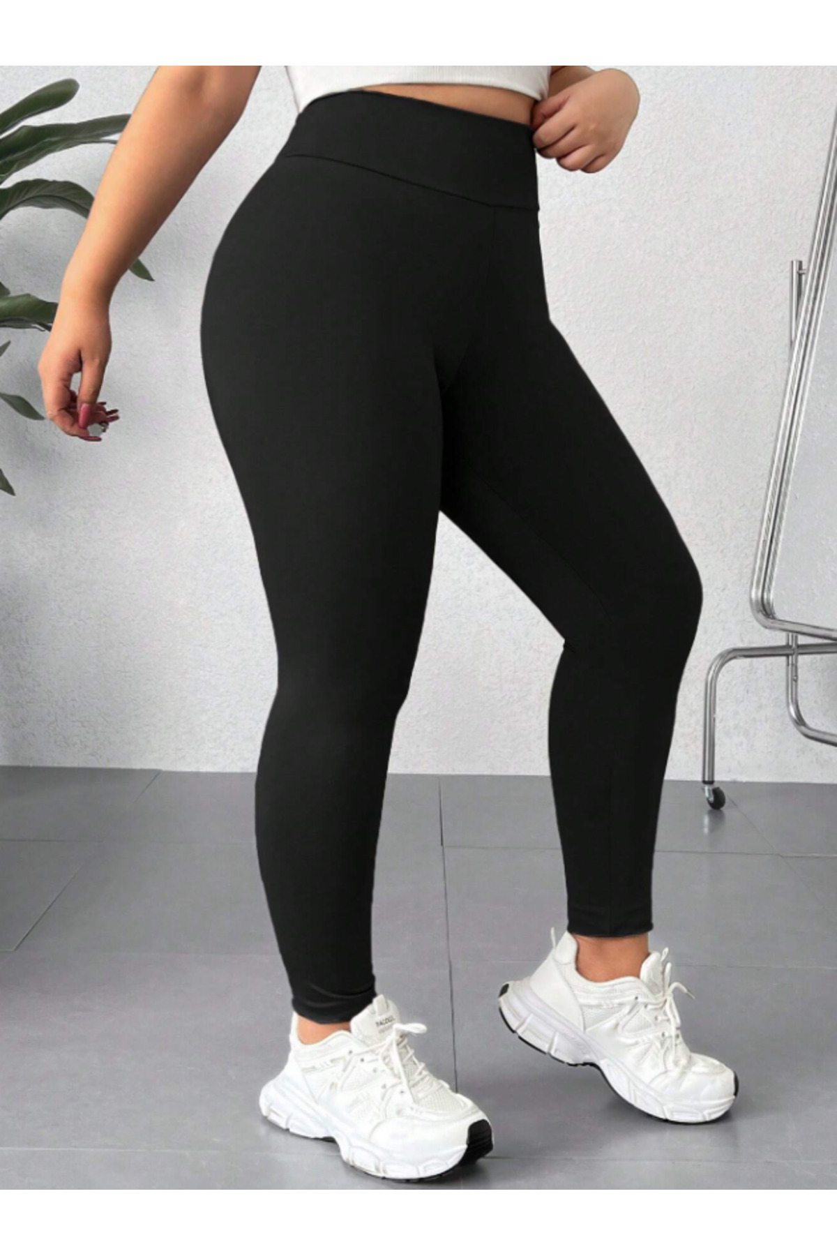 Lesa Wear  Büyük Beden Yüksek Bel Toparlayıcı Ve Sıkılaştırıcı Tayt, Büyük Beden Spor Tayt - Görsel 7