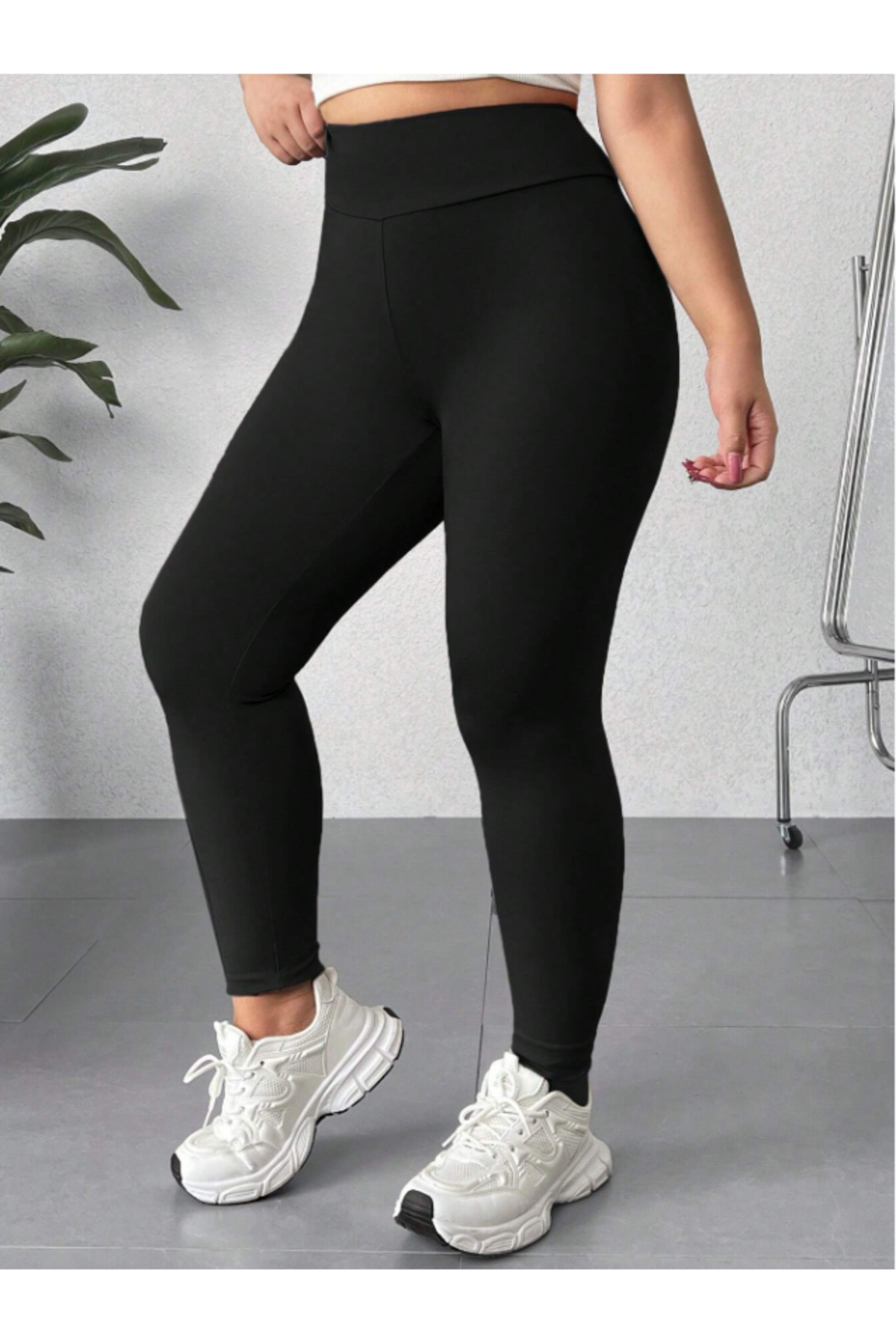 Lesa Wear  Büyük Beden Yüksek Bel Toparlayıcı Ve Sıkılaştırıcı Tayt, Büyük Beden Spor Tayt - Görsel 5