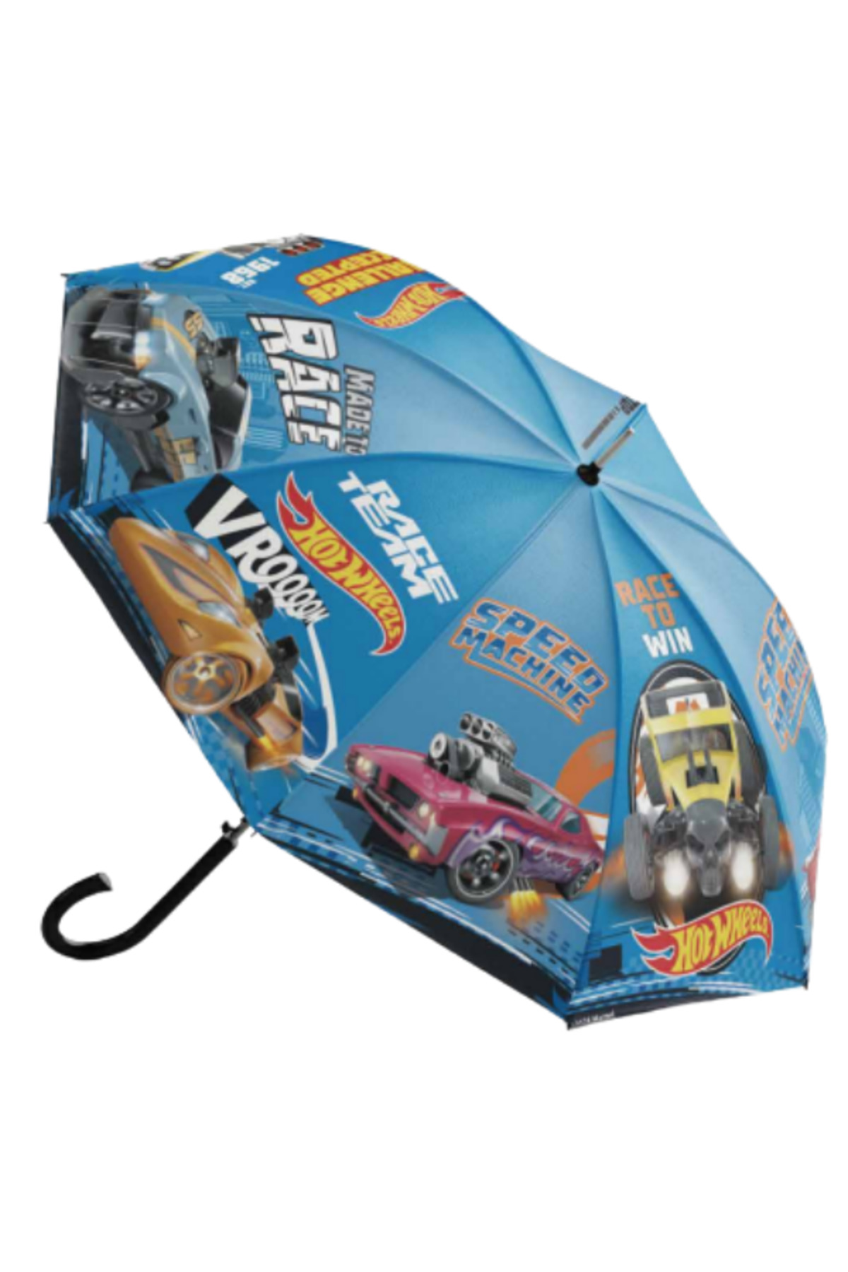 Licensed Black Hotwheels Children's Umbrella with Protection Sheath BNT159