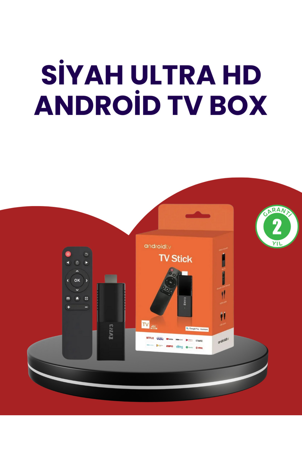 ZERO LAND TECHMRT WiFi ve Bluetooth Destekli Android TV (230645) Dönüştürücü Stick