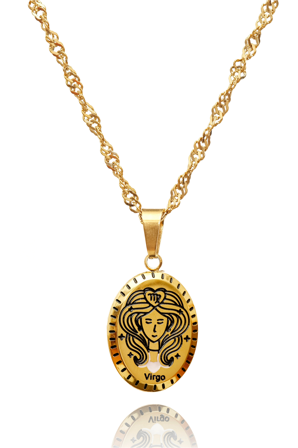 Virgo (Başak Burcu) Gold Çelik Kolye