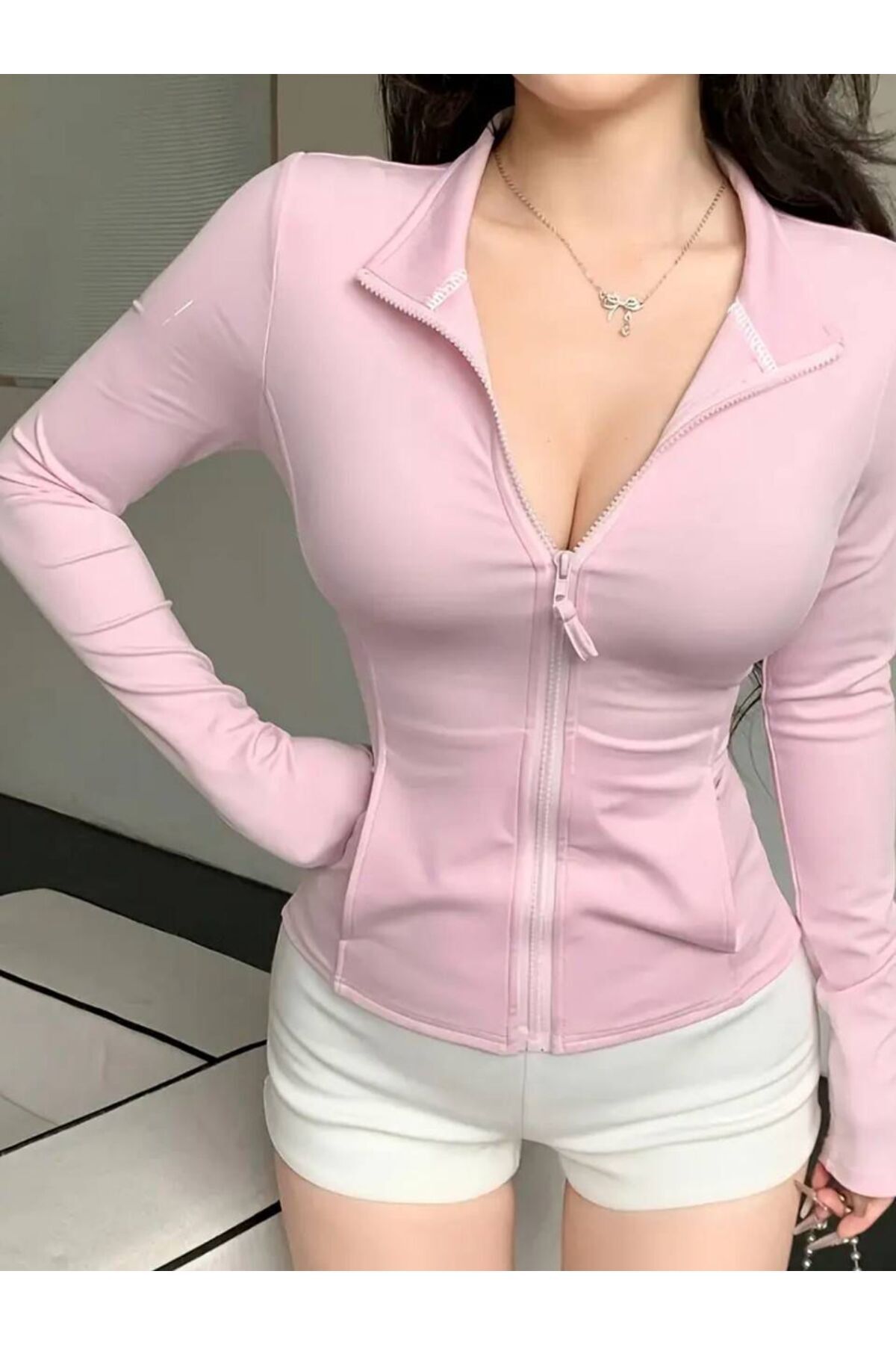 Gofeel SlimZip Fit Fermuarlı Spor Üst