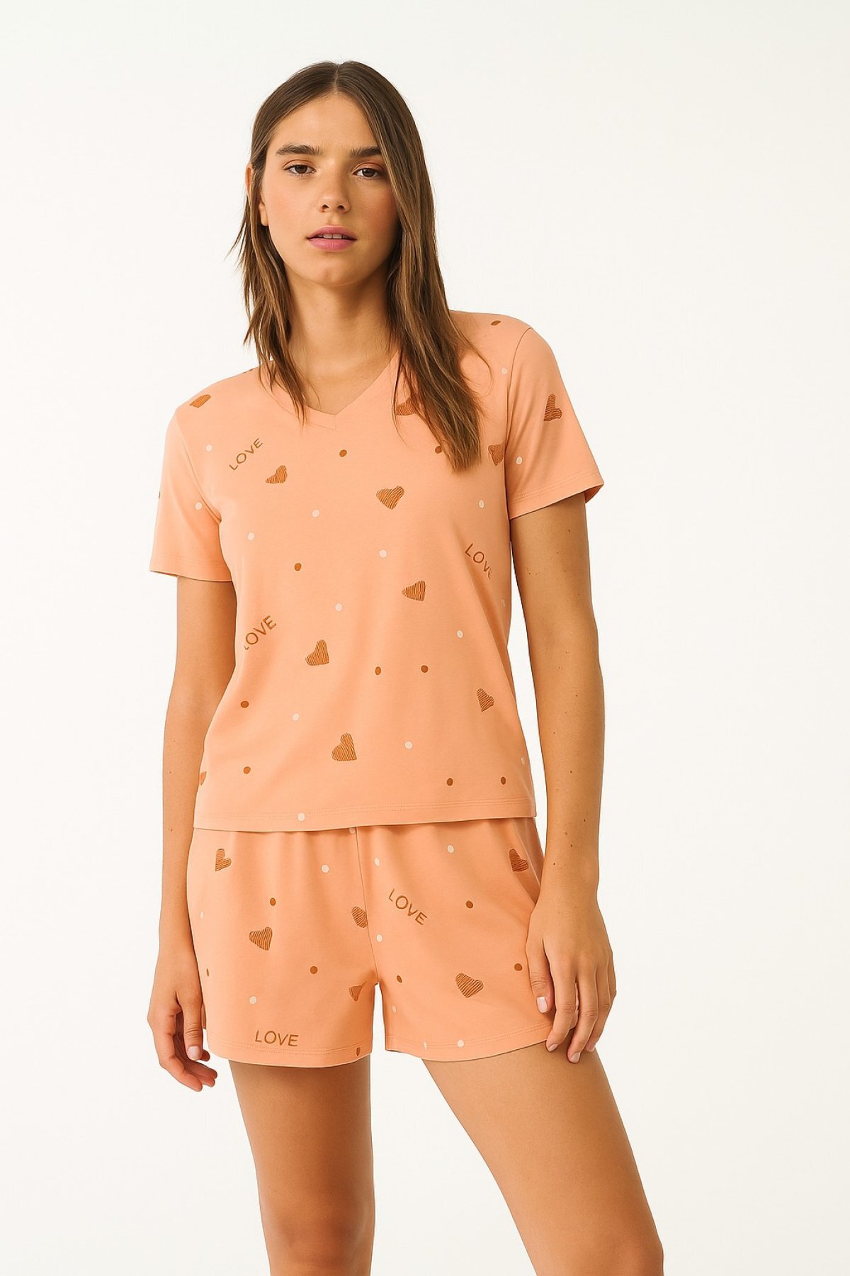 HAKKE Milan Kalp Love Baskılı Şortlu TAKIM