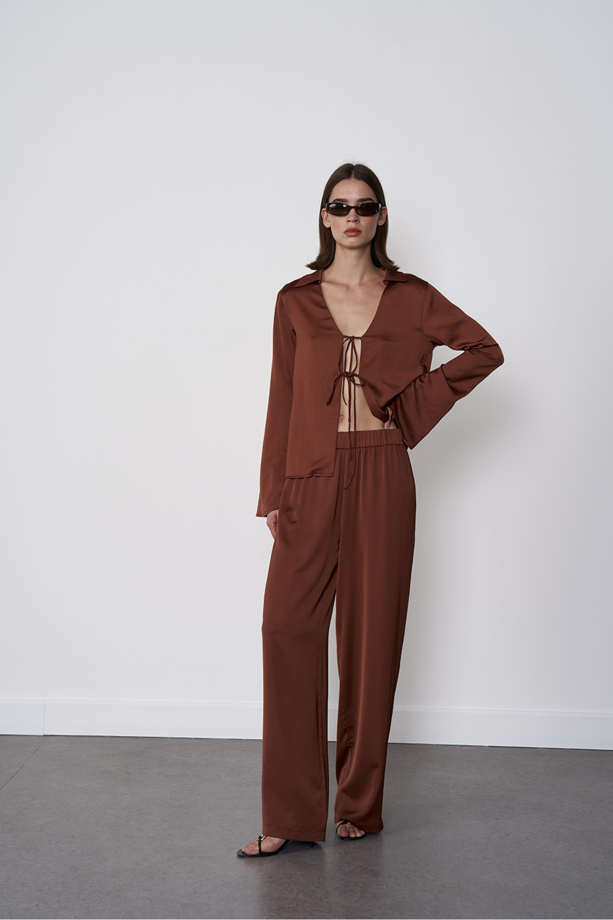 Satin Elastic Waist Pants