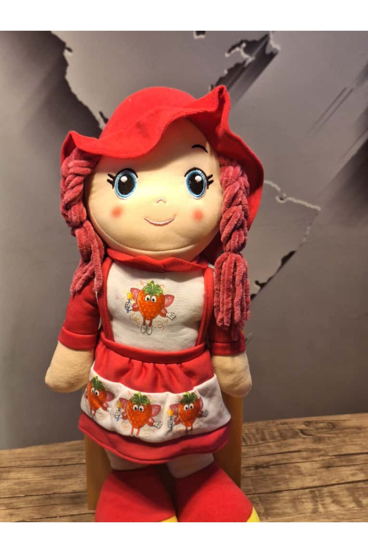 Sevecen RENKLİ BEZ BEBEK PEMBE ÇİLEK fotoğrafı 5 (önizleme)