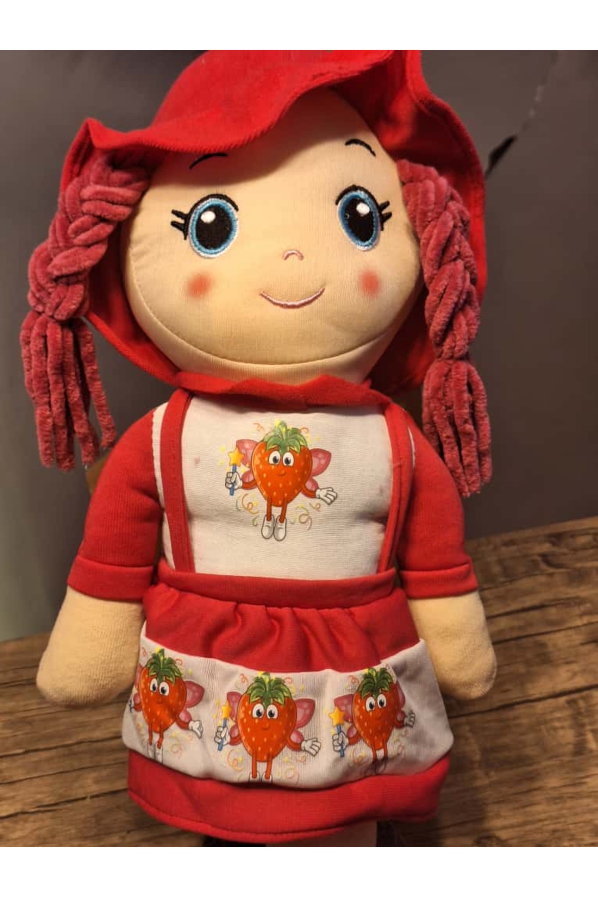 Sevecen RENKLİ BEZ BEBEK PEMBE ÇİLEK fotoğrafı 6 (önizleme)