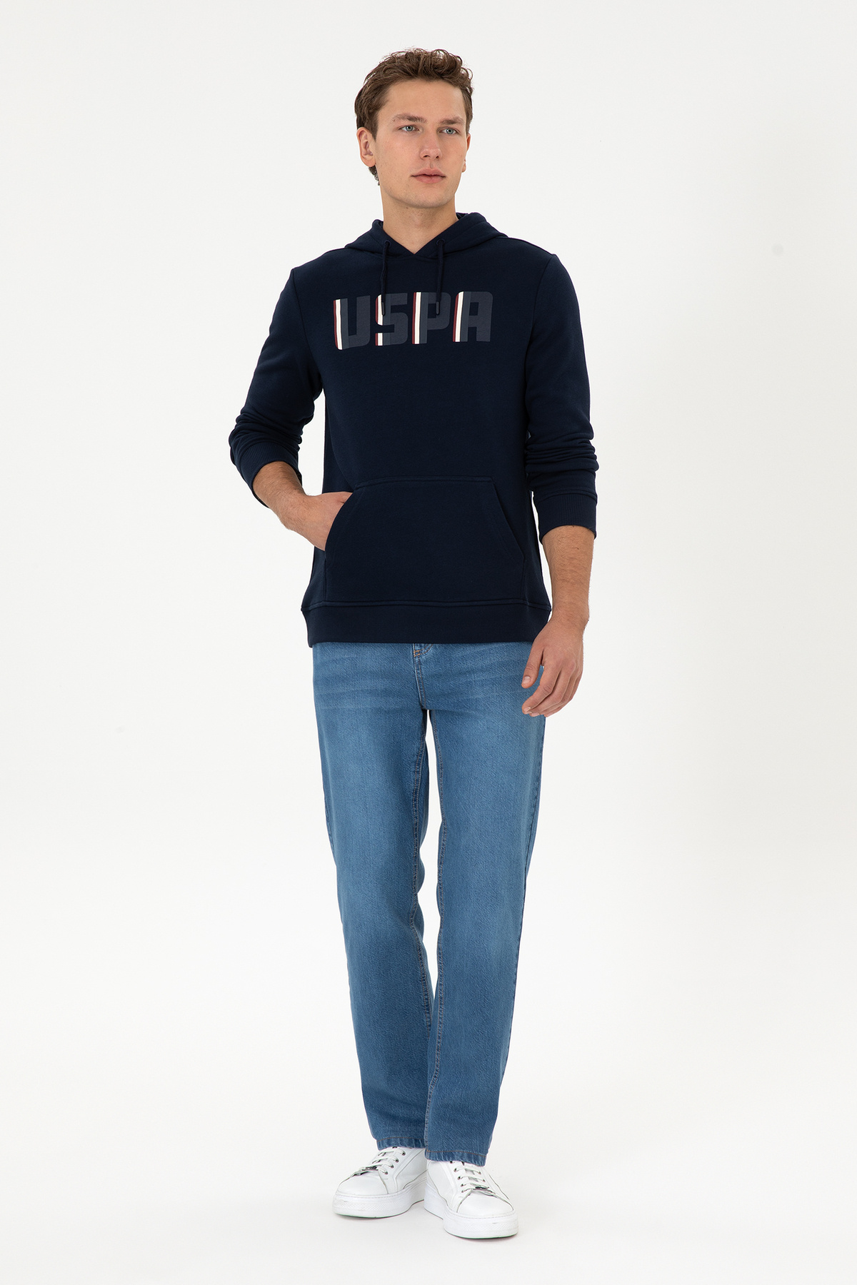 شلوار جین گشاد آبی مردانه یو اس پولو کد :(50308292-DN0022) U.S. Polo Assn.