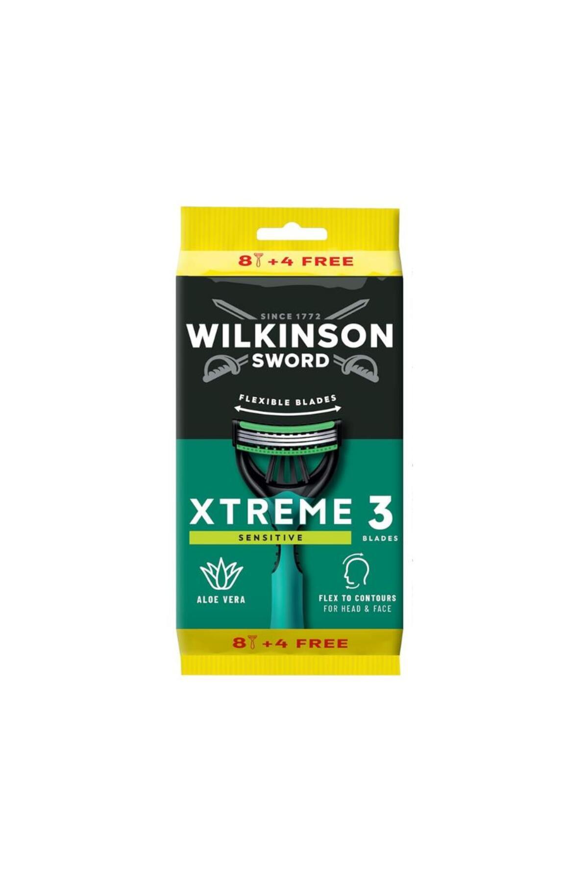 Wilkinson Sword Xtreme 3 Sensitive 8+4 Adet Erkek Tıraş Bıçağı- Hassas Ciltler