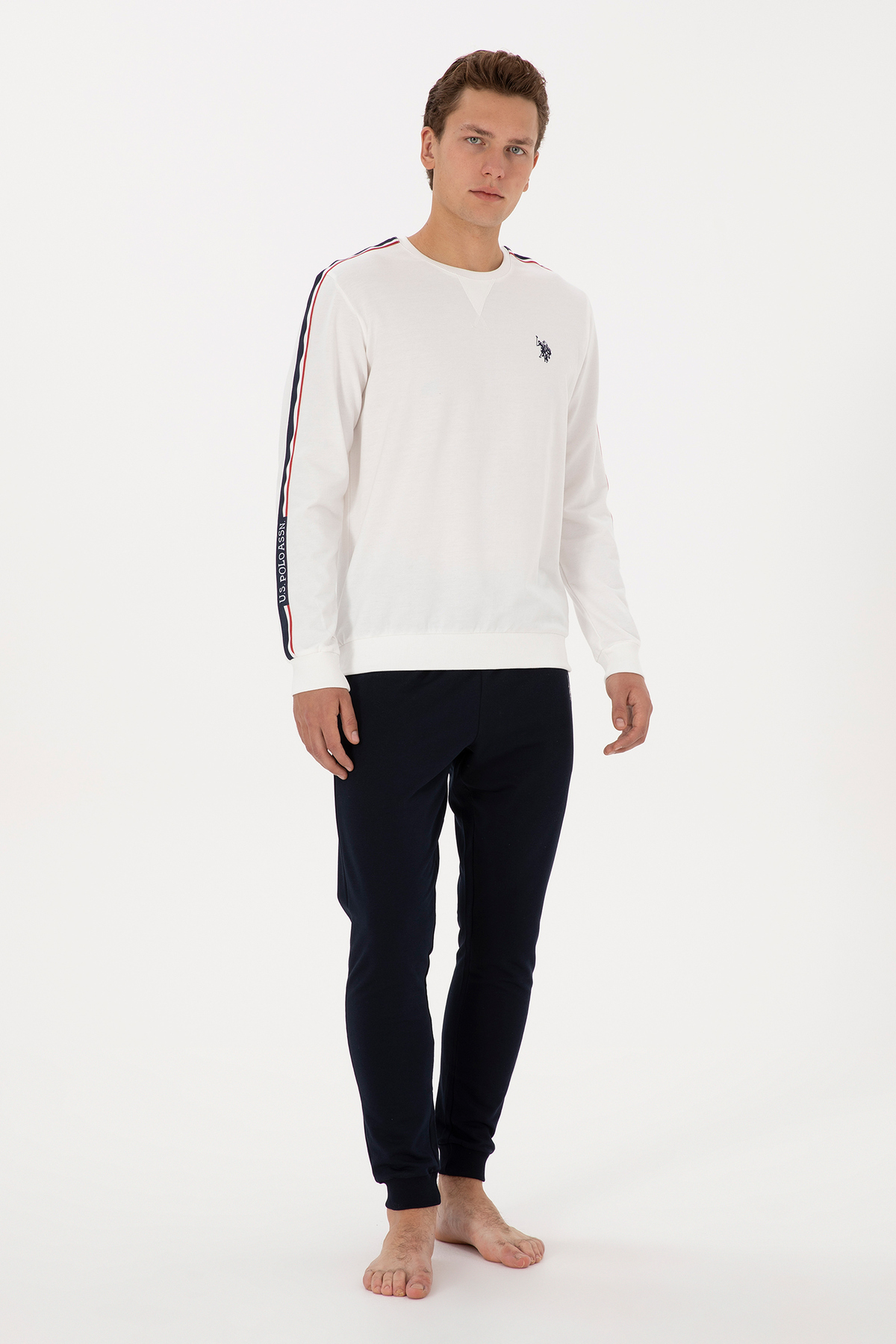 ست پیژامه و لباس خواب مردانه یقه گرد | یو اس پولو U.S. Polo Assn. 50318596 TR - تصویر 4