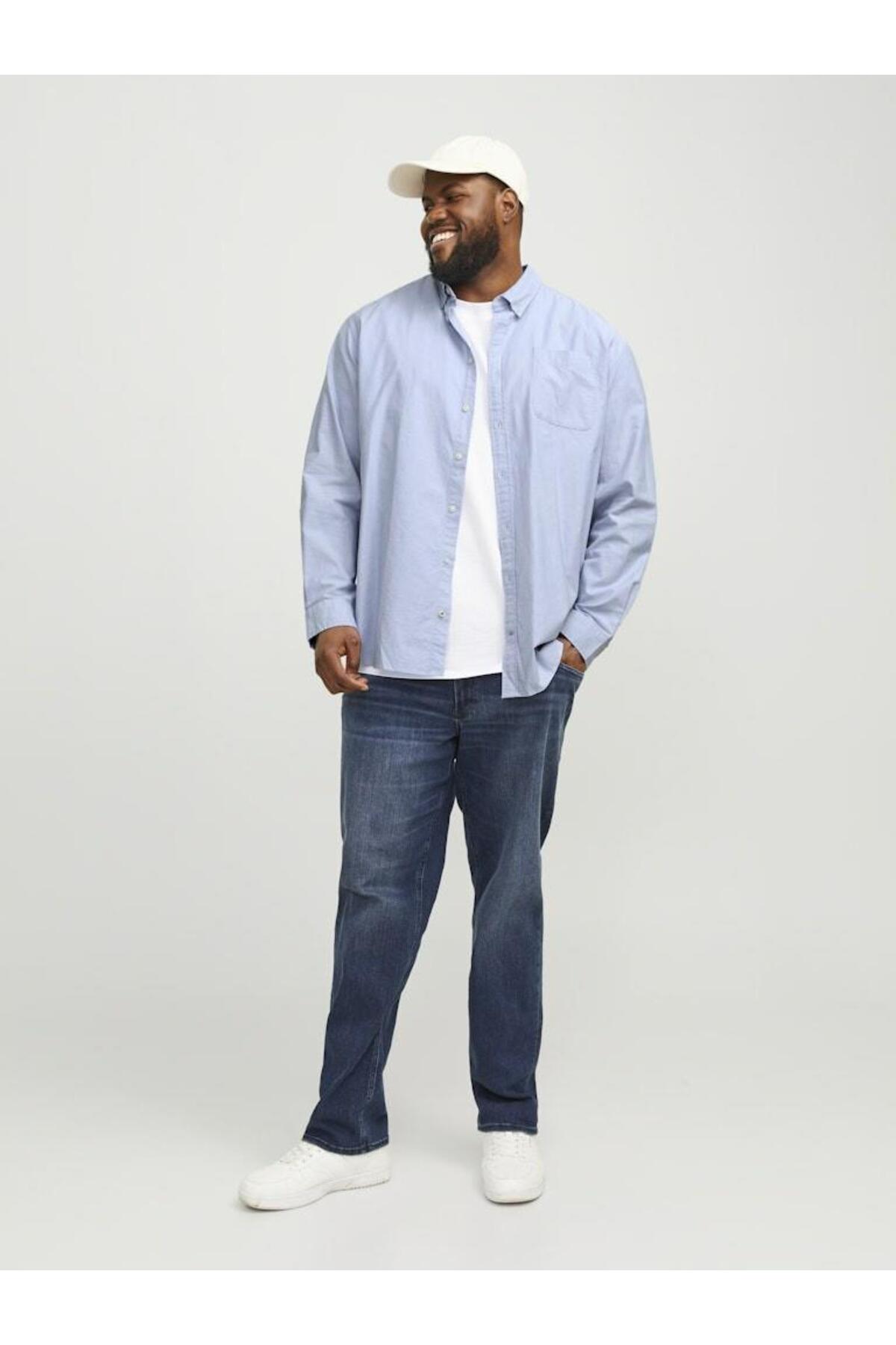 Jack & Jones Jack Jones Oxford Plus Büyük Beden Erkek Gömlek 12190444 görsel 5