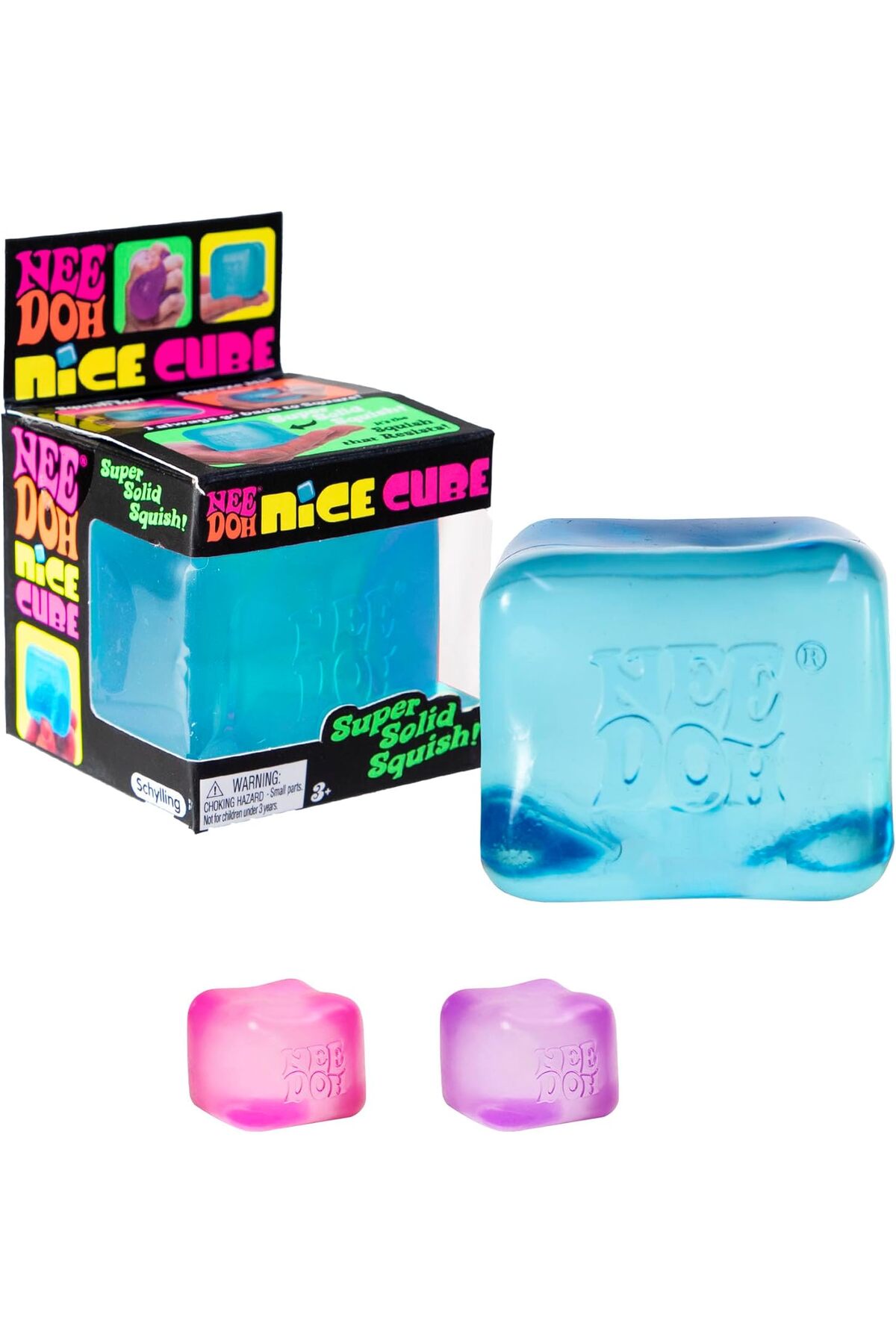 genernic NeeDoh Nice Cube - Sensory Squeeze Toy with Super Solid Squish - 2.25" Cube - Color May Va