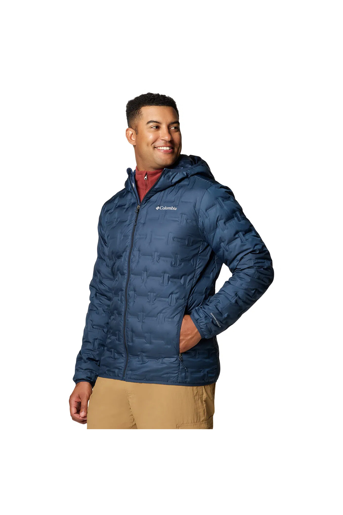 کلمبیا کاپشن مردانه کلاه دار Delta Ridge II مدل Down Hooded Blue WO6610-464