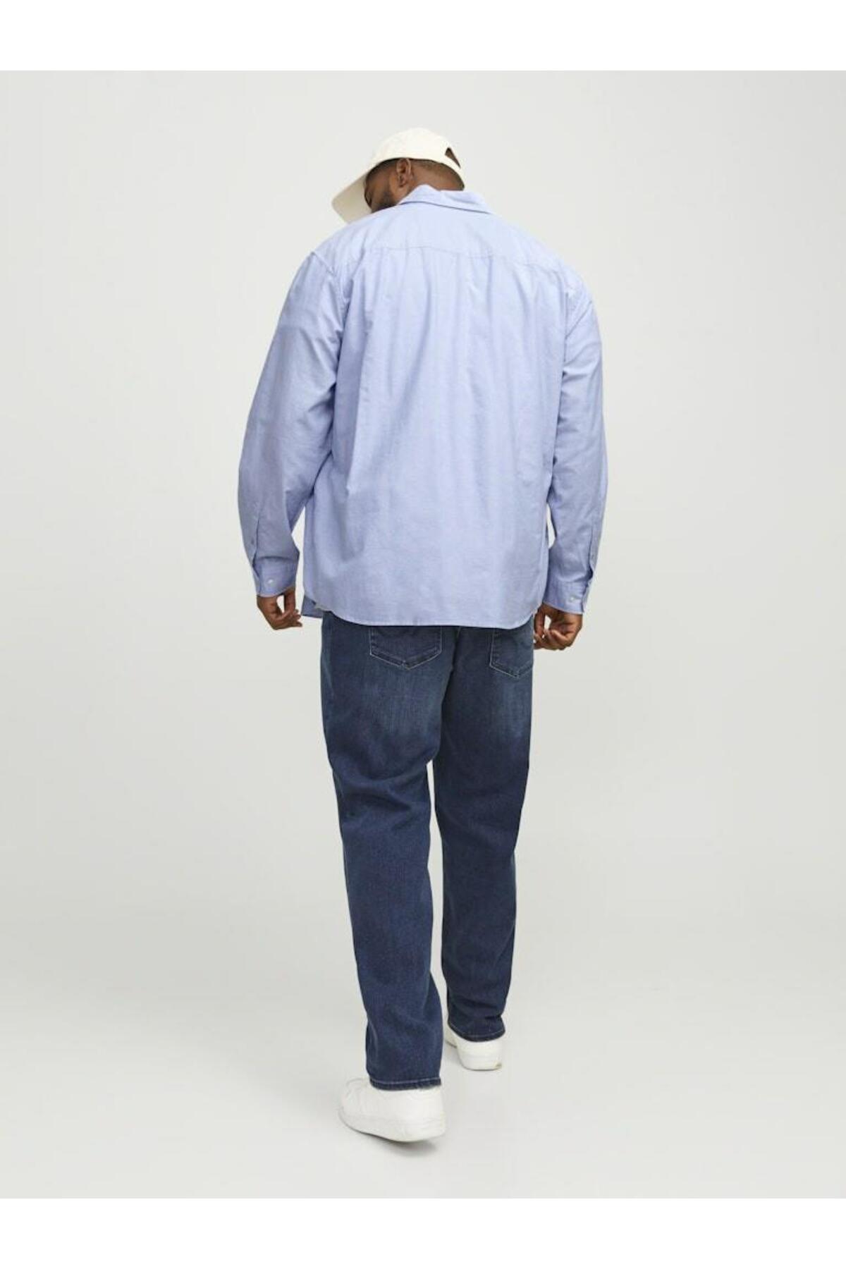 Jack & Jones Jack Jones Oxford Plus Büyük Beden Erkek Gömlek 12190444 görsel 4