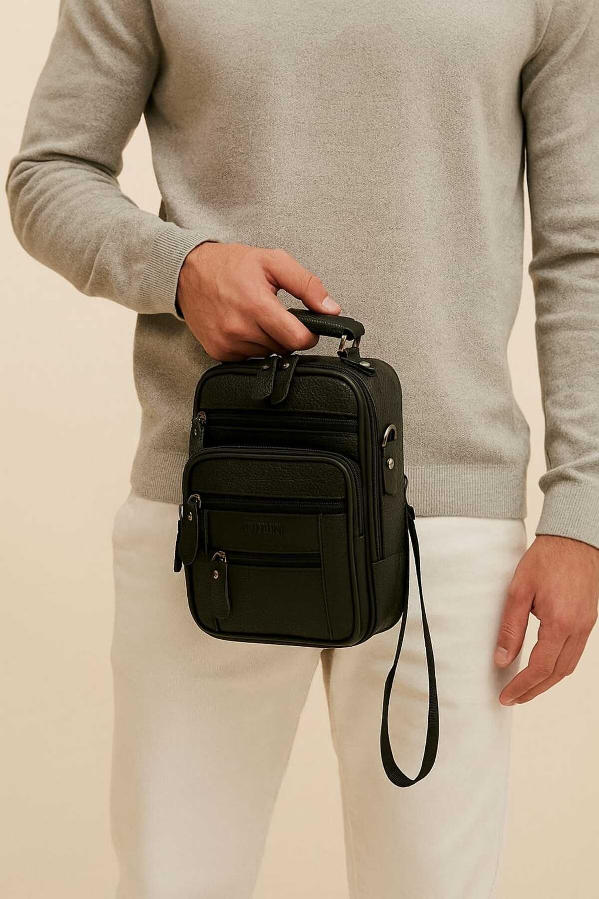 Çantacım El Çantası Hakiki Deri Omuz Askılı %100 Orjinal Premium Kalite Çok Gözlü Model