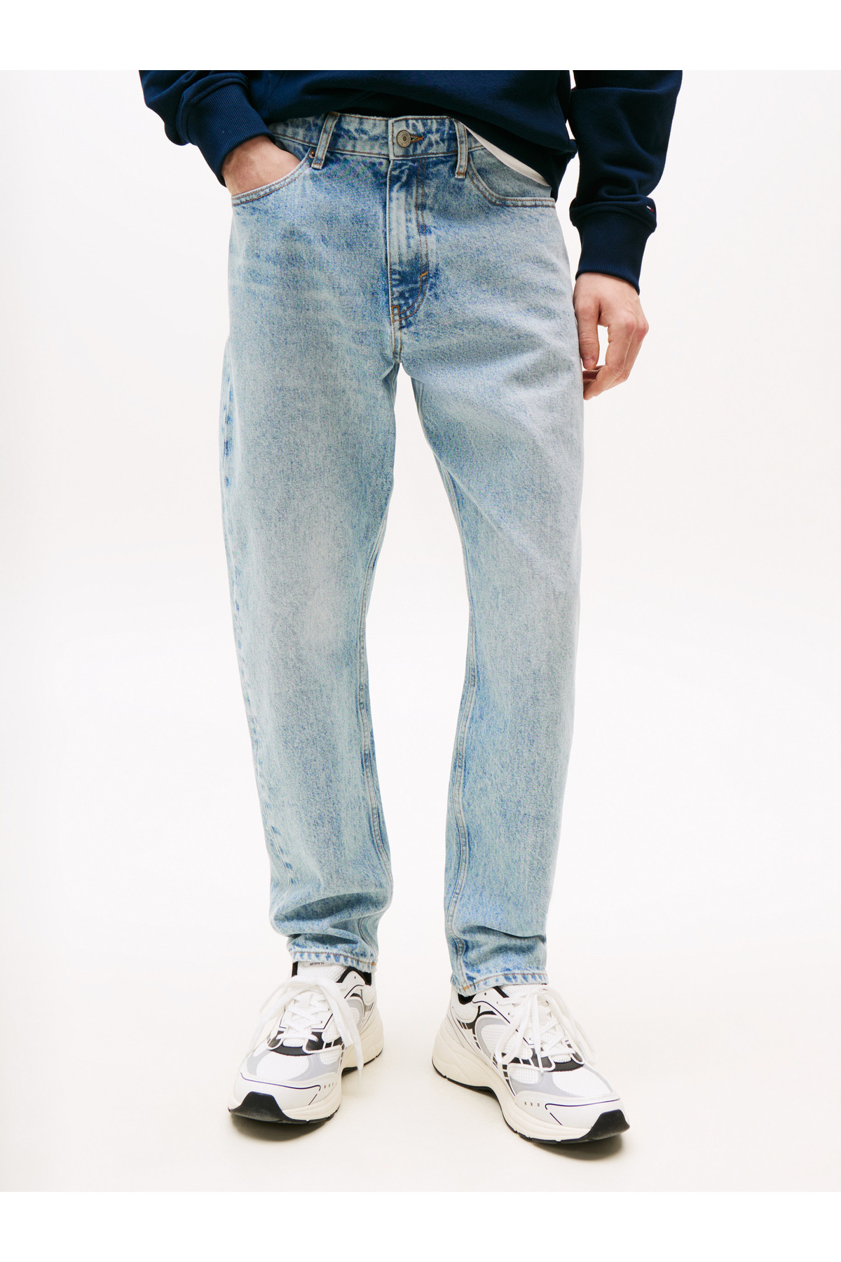 تامی هیلفیگر شلوار جین آبی مردانه ISAAC RLXD TPRD CI5033 - DM0DM21211