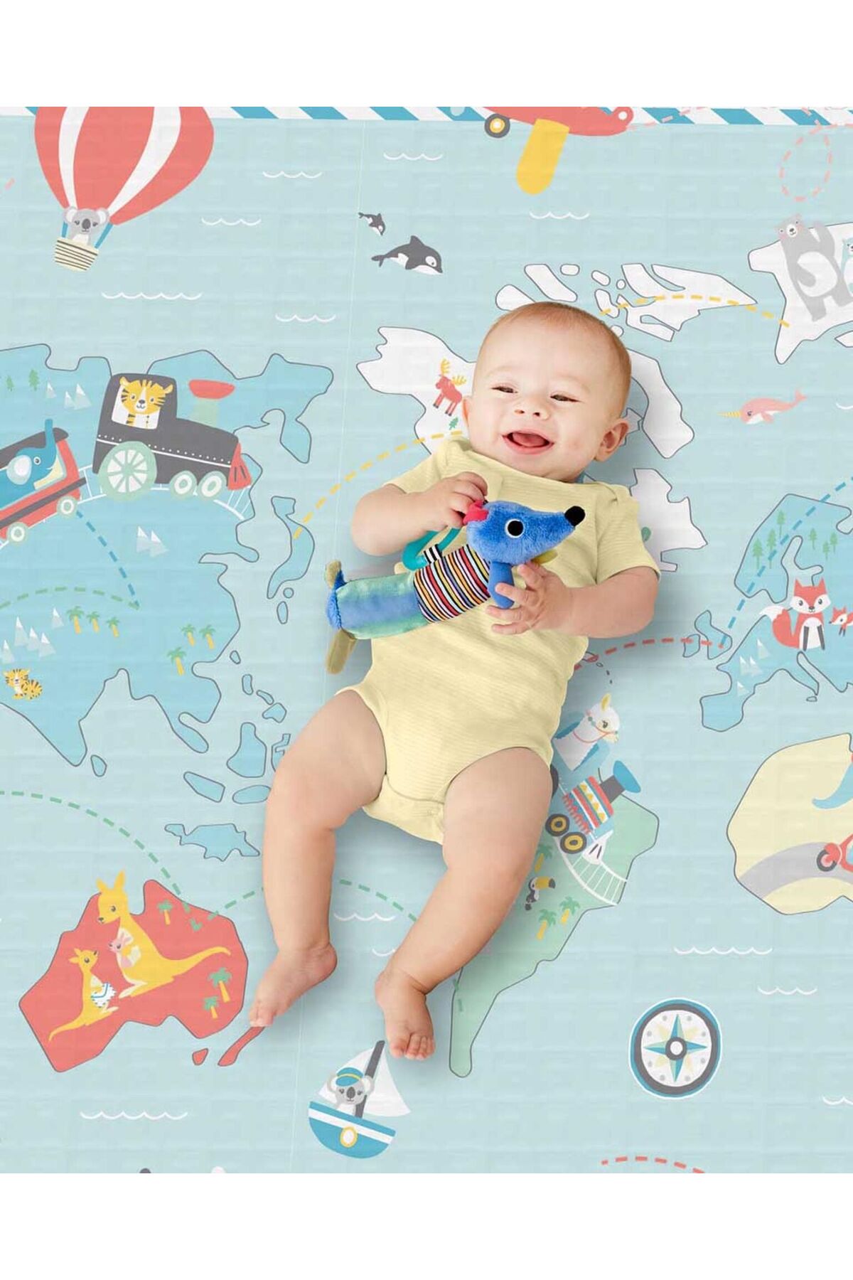 Skip Hop Çift Taraflı Oyun Halısı Oyun Matı Harita fotoğrafı 4 (önizleme)