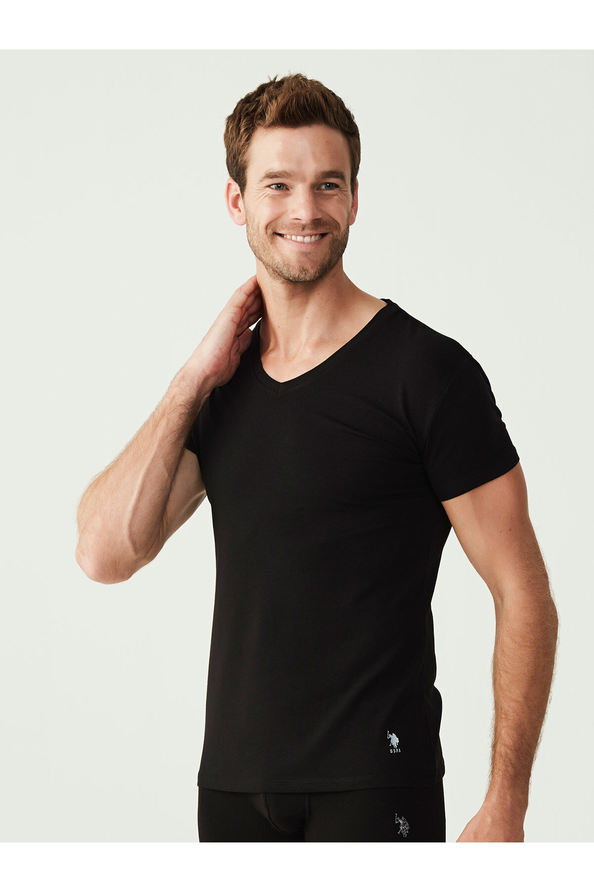 یو اس پولو تاپ رکابی مردانه دارای مجوز، ۴۷٪ مودال، ۴۷٪ پنبه، ۶٪ الاستین، بسته ۲ عددی (جعبه‌ای)